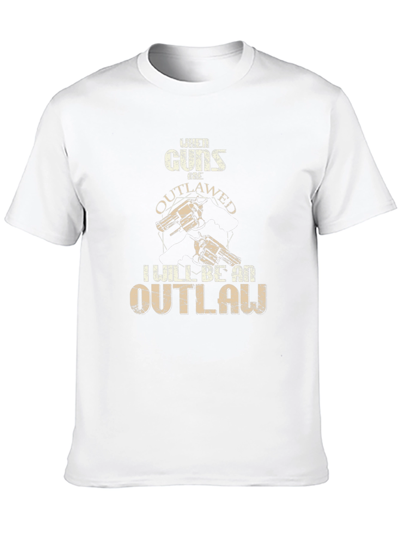Black Guns Outlawed Graphic Tee - Western Style view 10