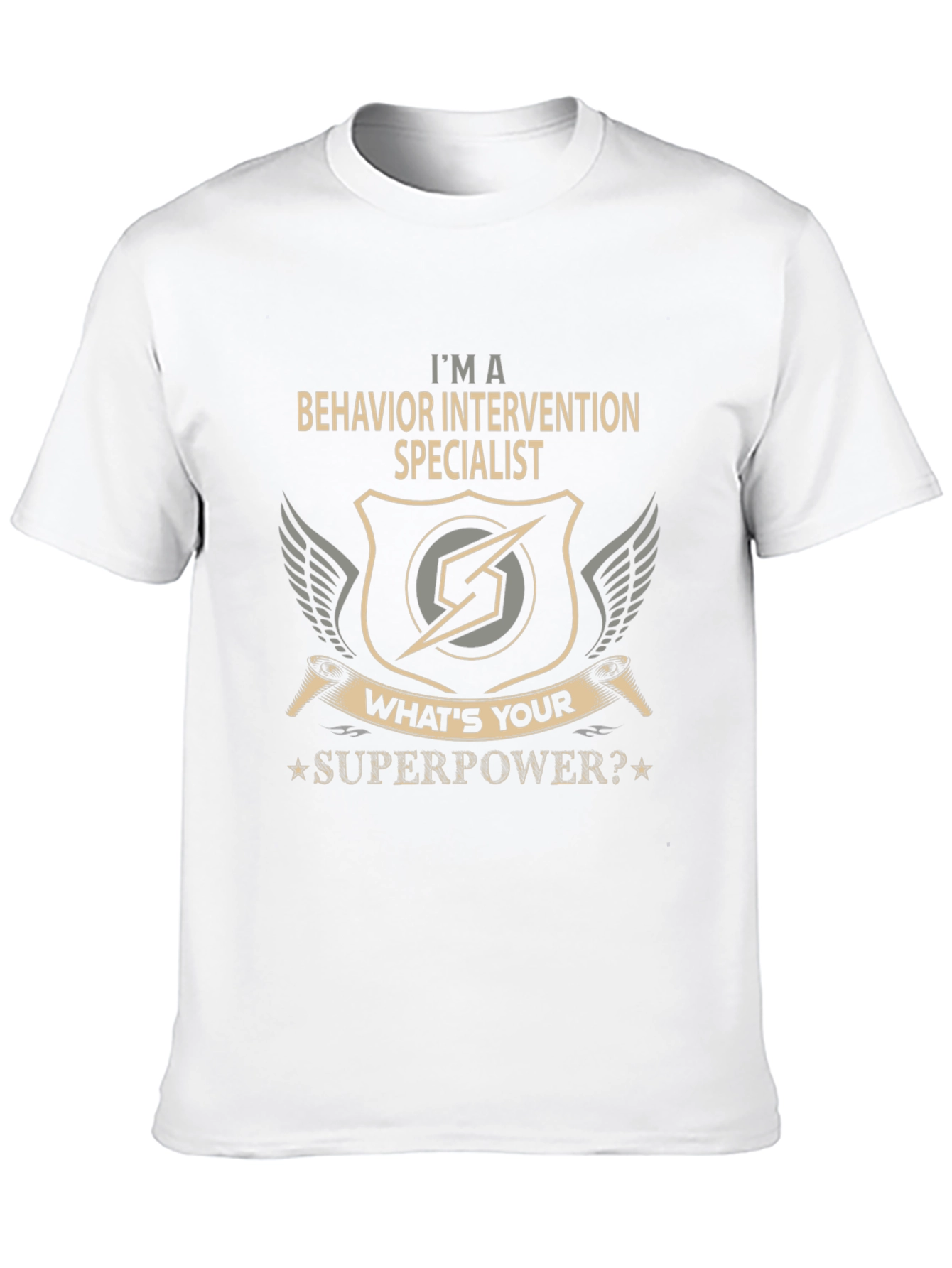 Black Behavior Intervention Specialist Superpower T-Shirt view 10