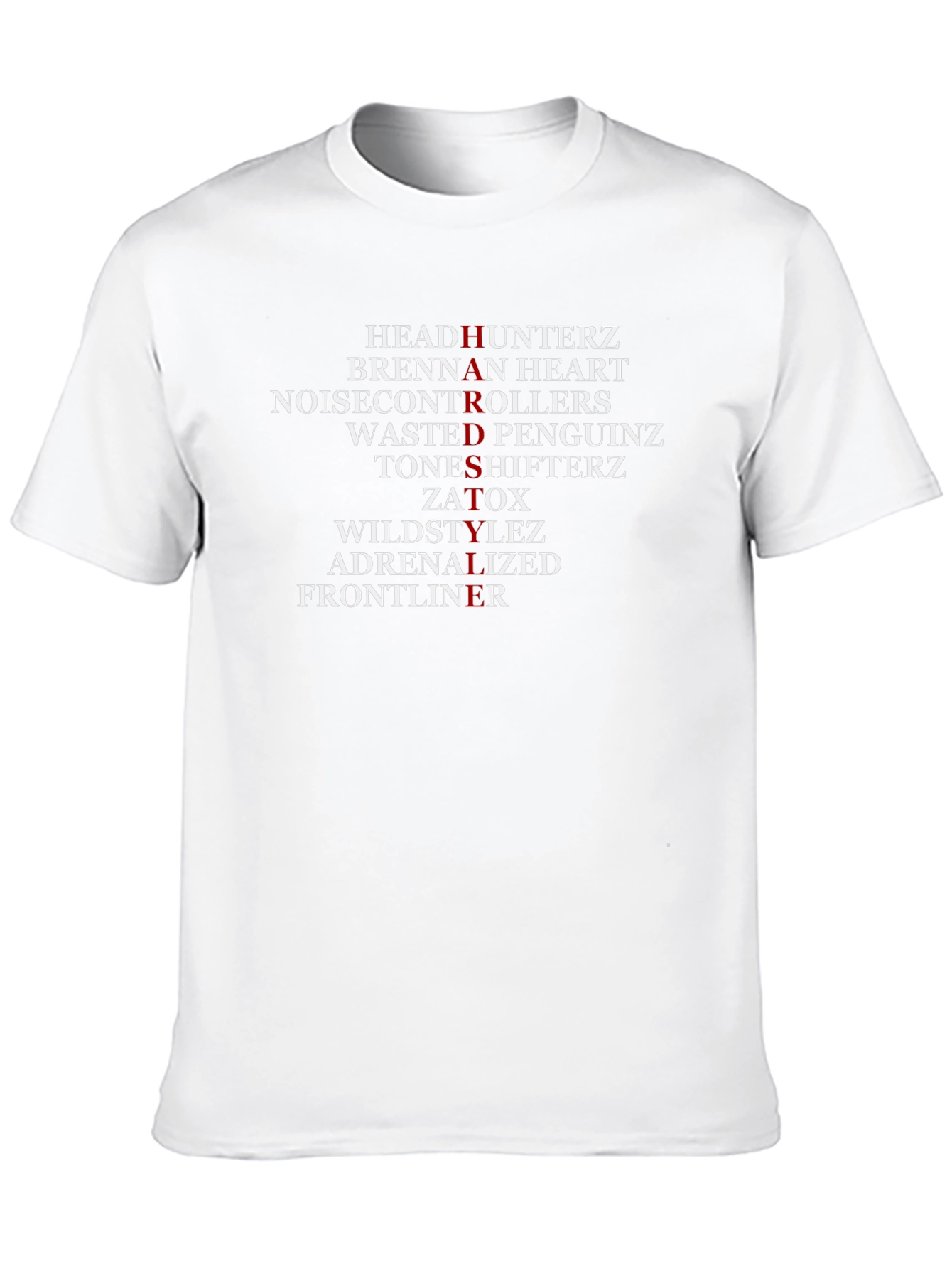 Black Hardstyle DJ Names T-Shirt - Music Festival Rave view 10