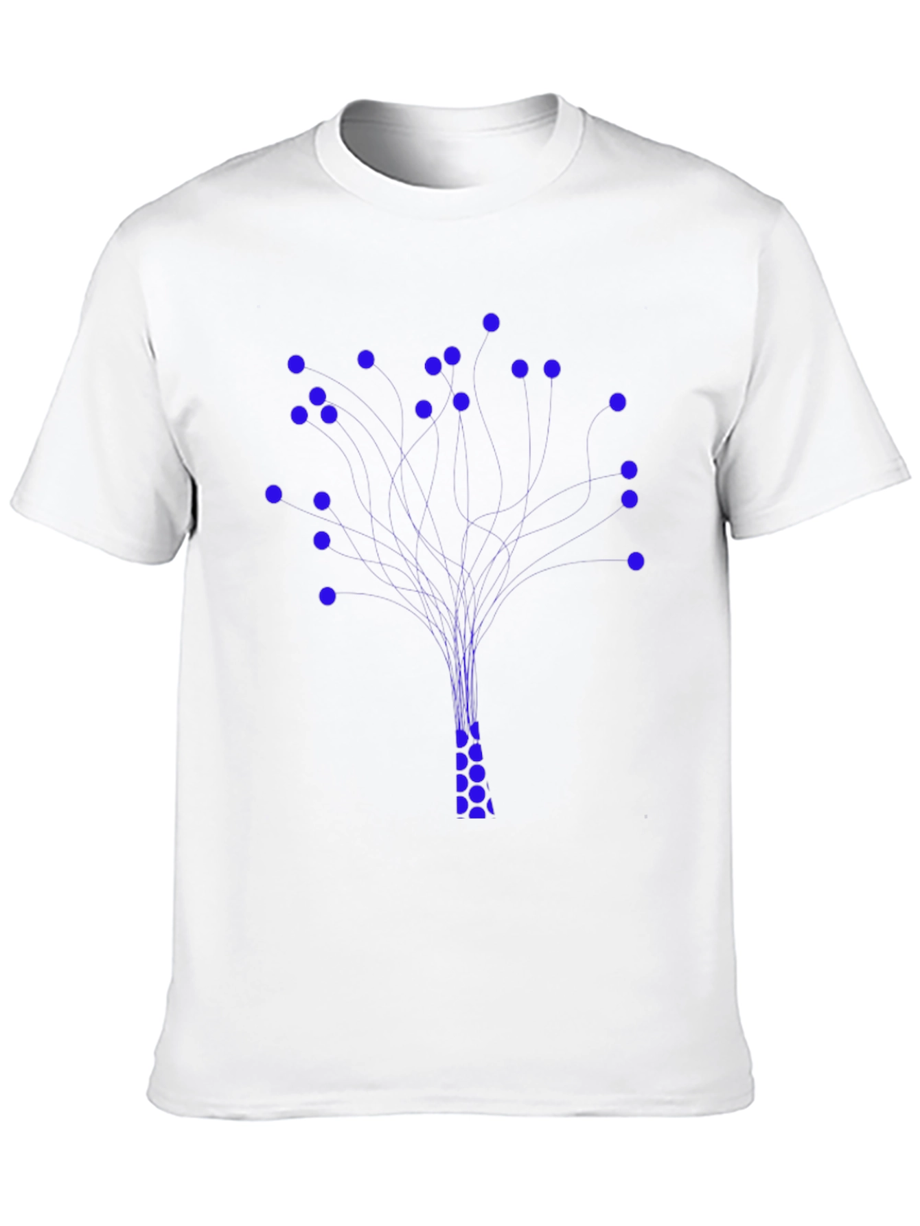 Black Abstract Tree Graphic Tee - Black Cotton Blend view 10