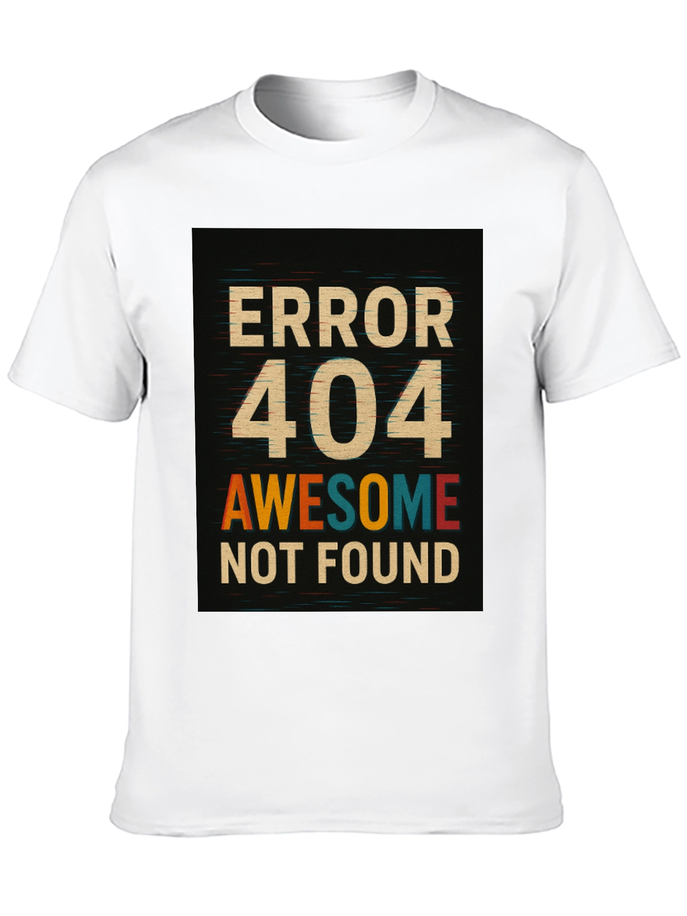Black Error 404 Awesome Not Found Black T-Shirt view 10