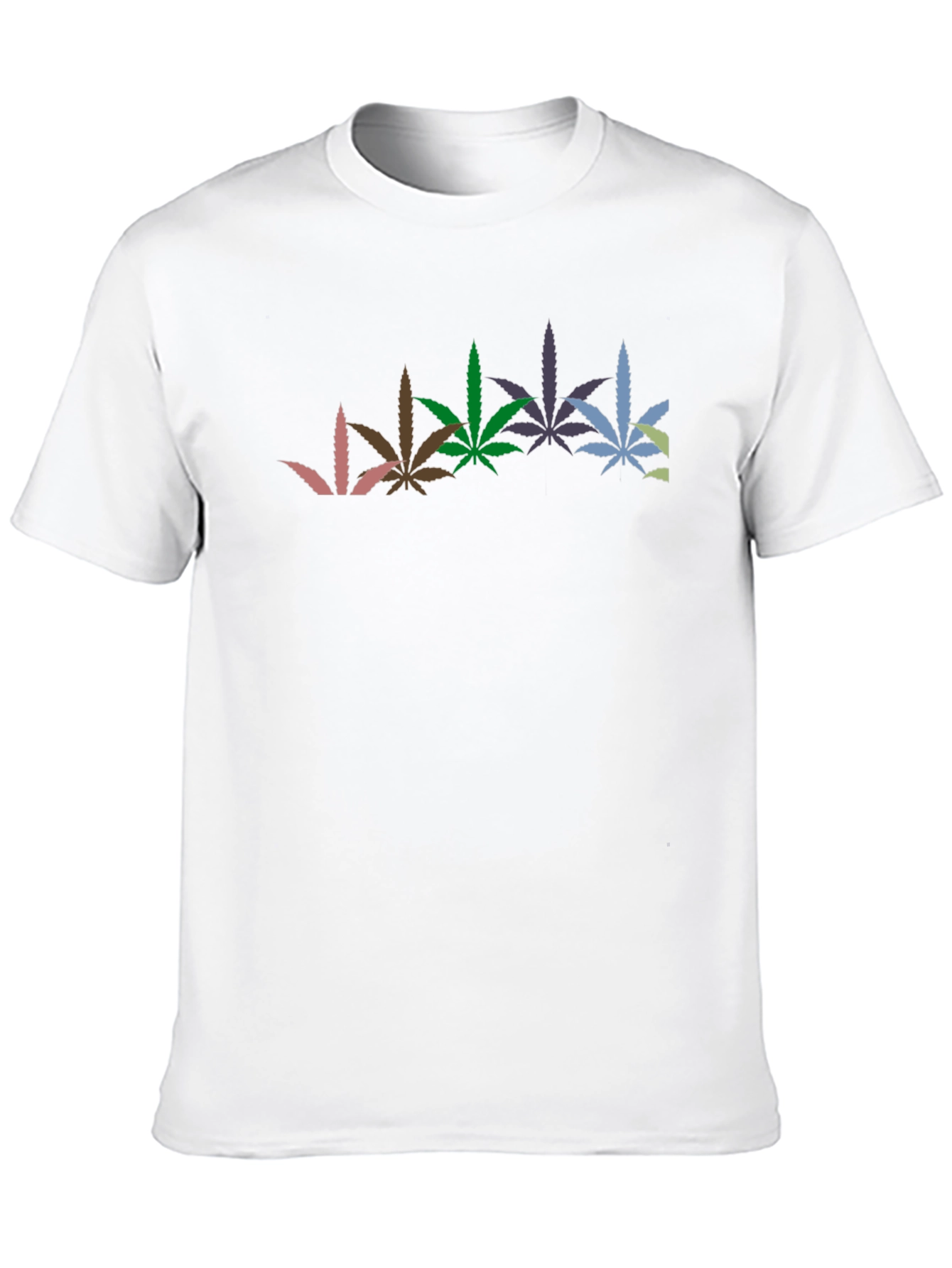 Black Cool Graphic Black T-Shirt with Weed Leaves view 10