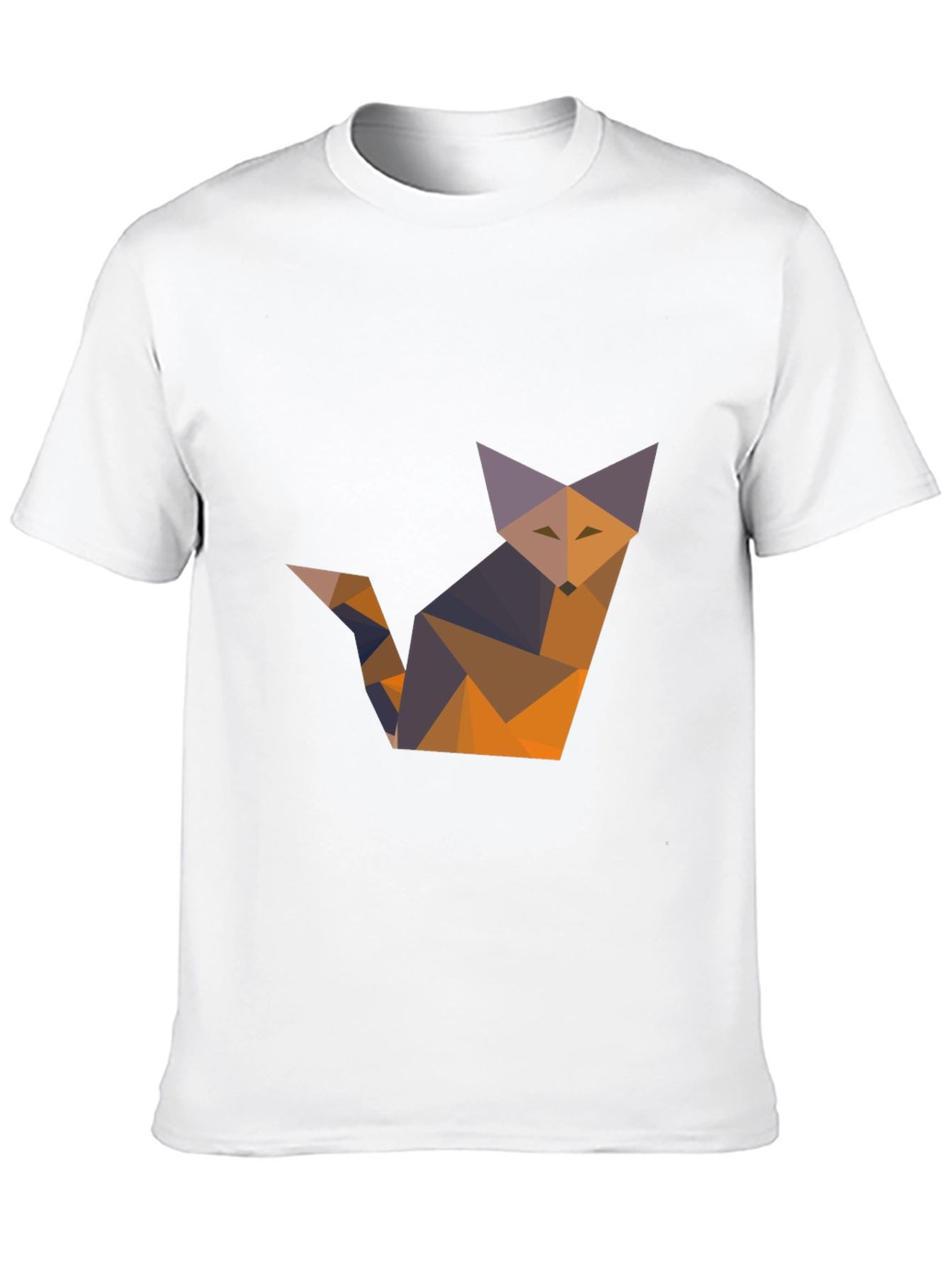 Black Geometric Fox T-Shirt - Modern Graphic Tee view 10