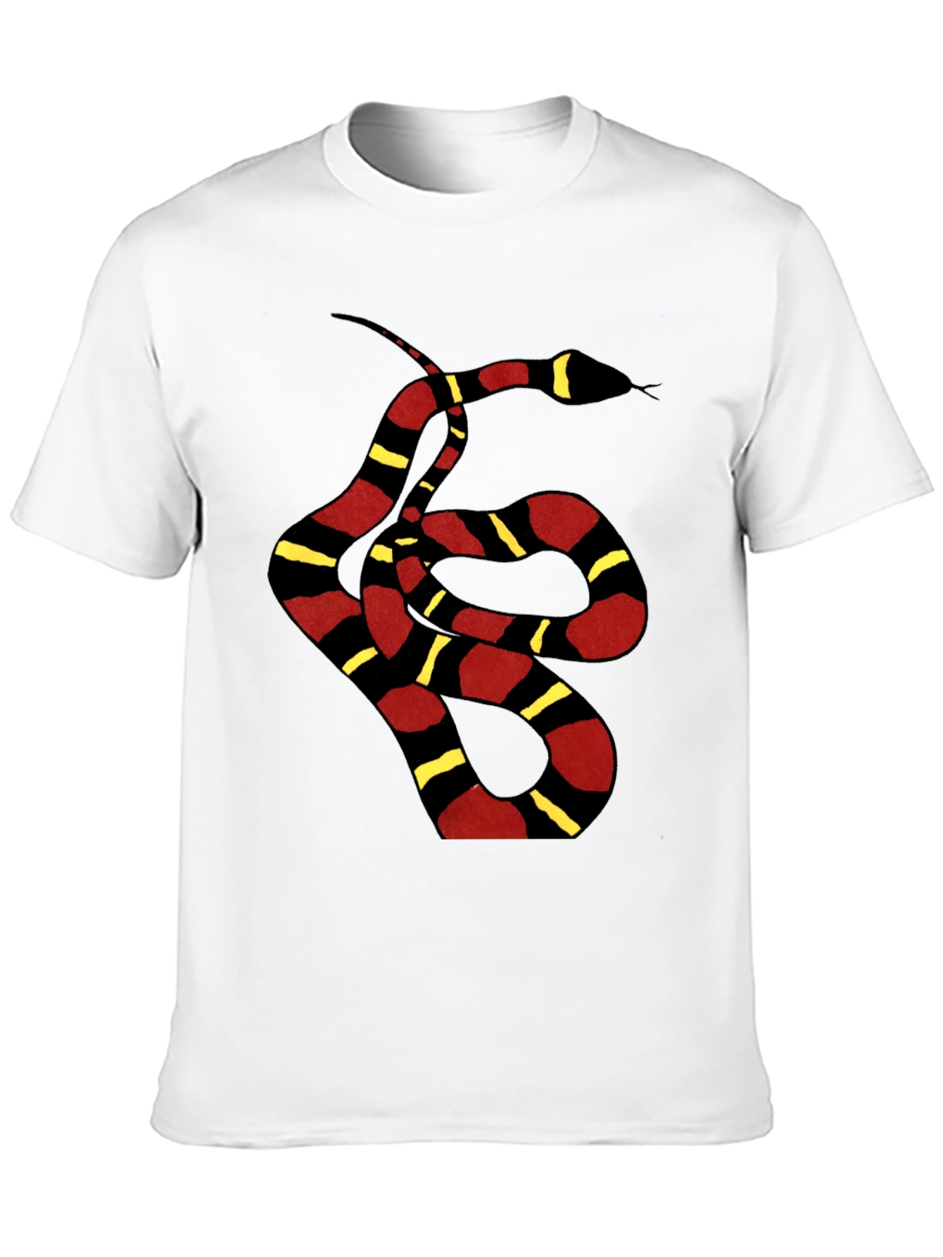 Black Striped Snake Graphic Tee - Black Unisex T-Shirt view 10