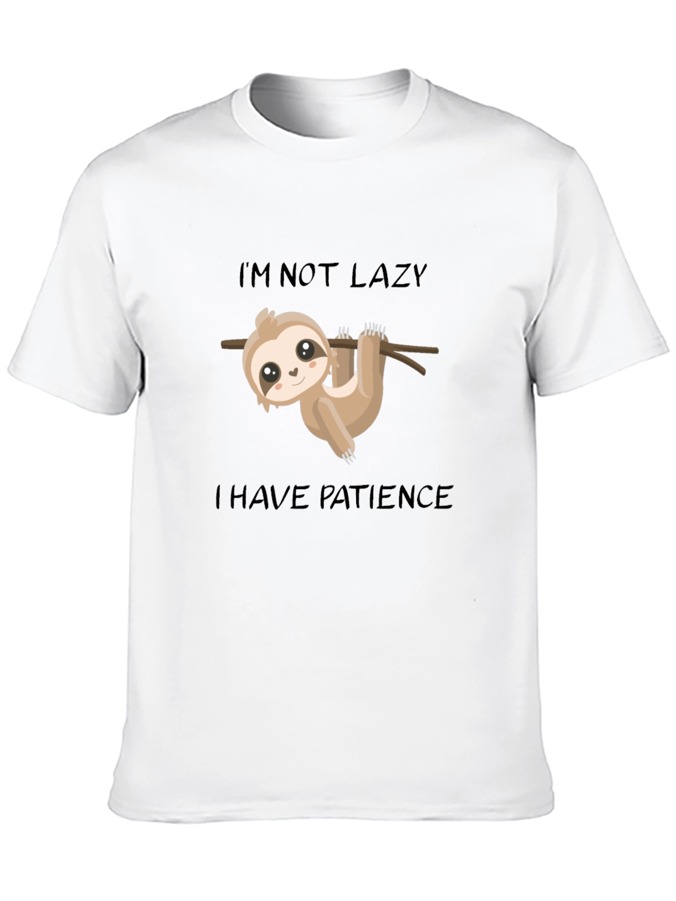 Black Sloth Patience T-Shirt: Lazy? No, Just Patient! view 10