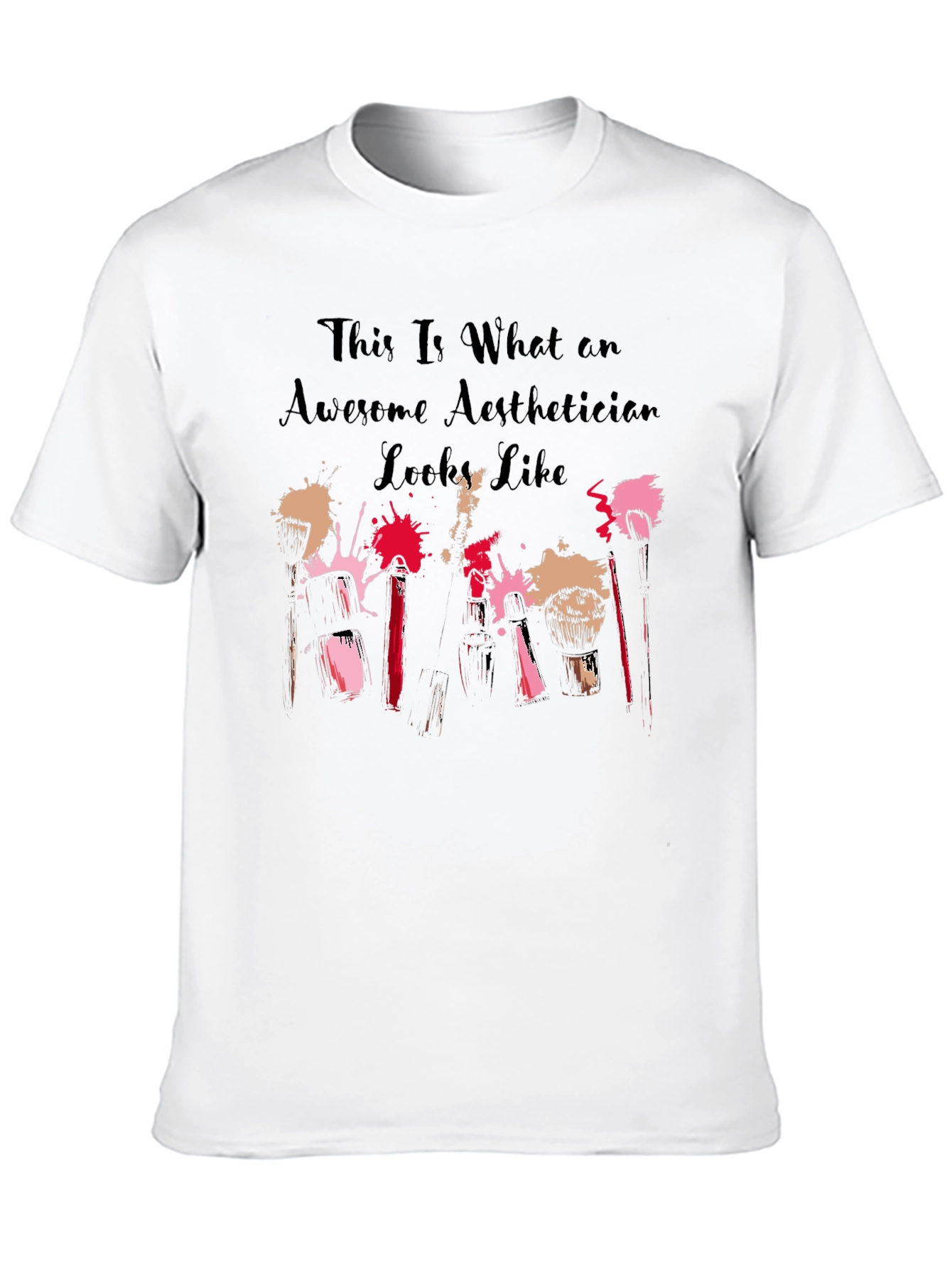 Black Awesome Aesthetician T-Shirt view 10
