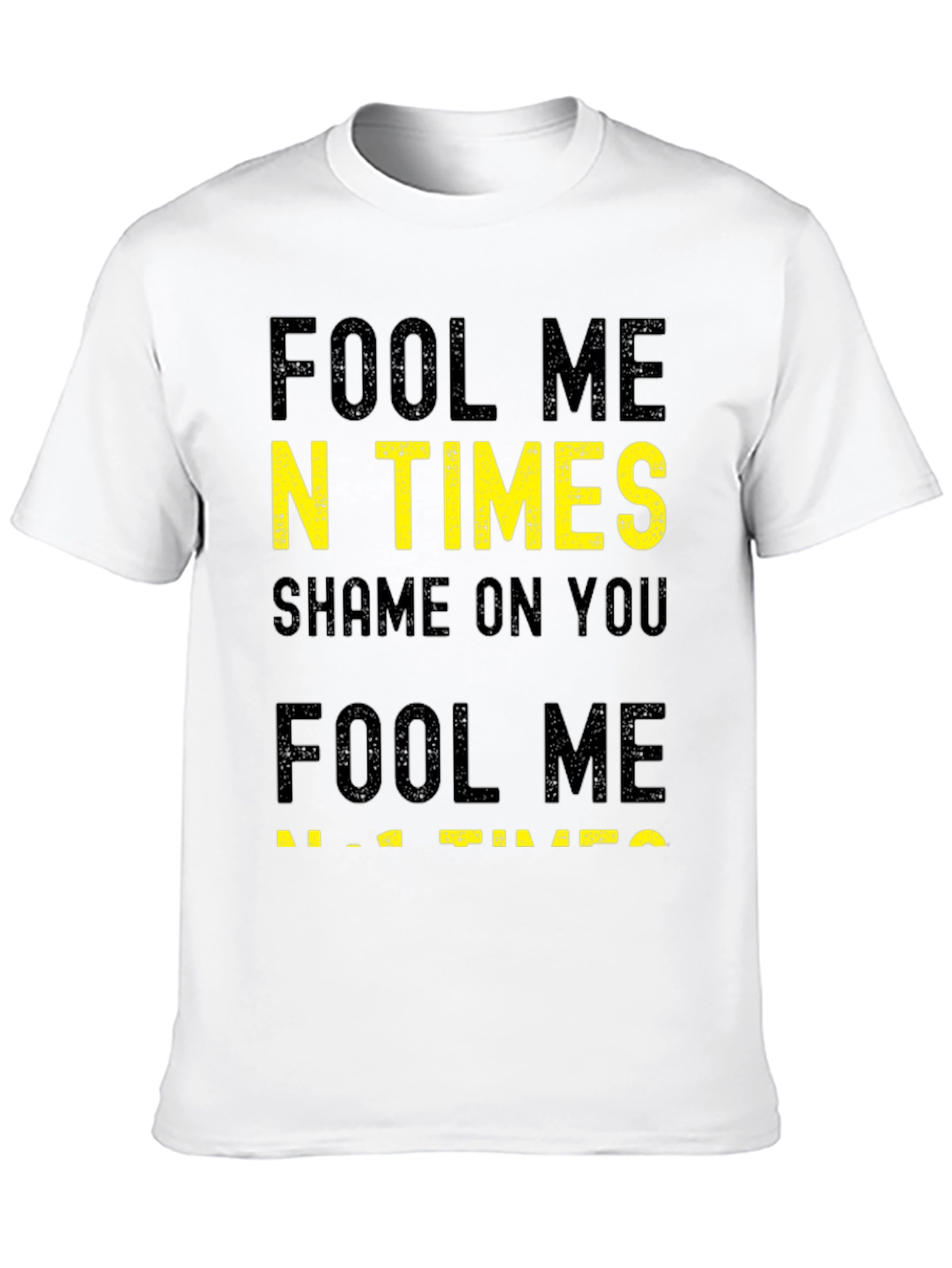 Black Fool Me N Times T-Shirt view 10
