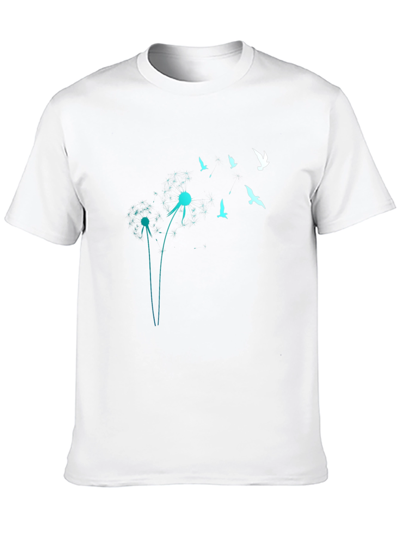 Black Dandelion Bird T-Shirt - Dreamy Graphic Tee view 10