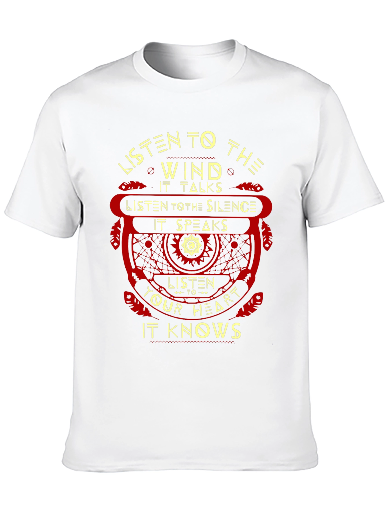 Black Listen To The Wind Graphic T-Shirt view 10