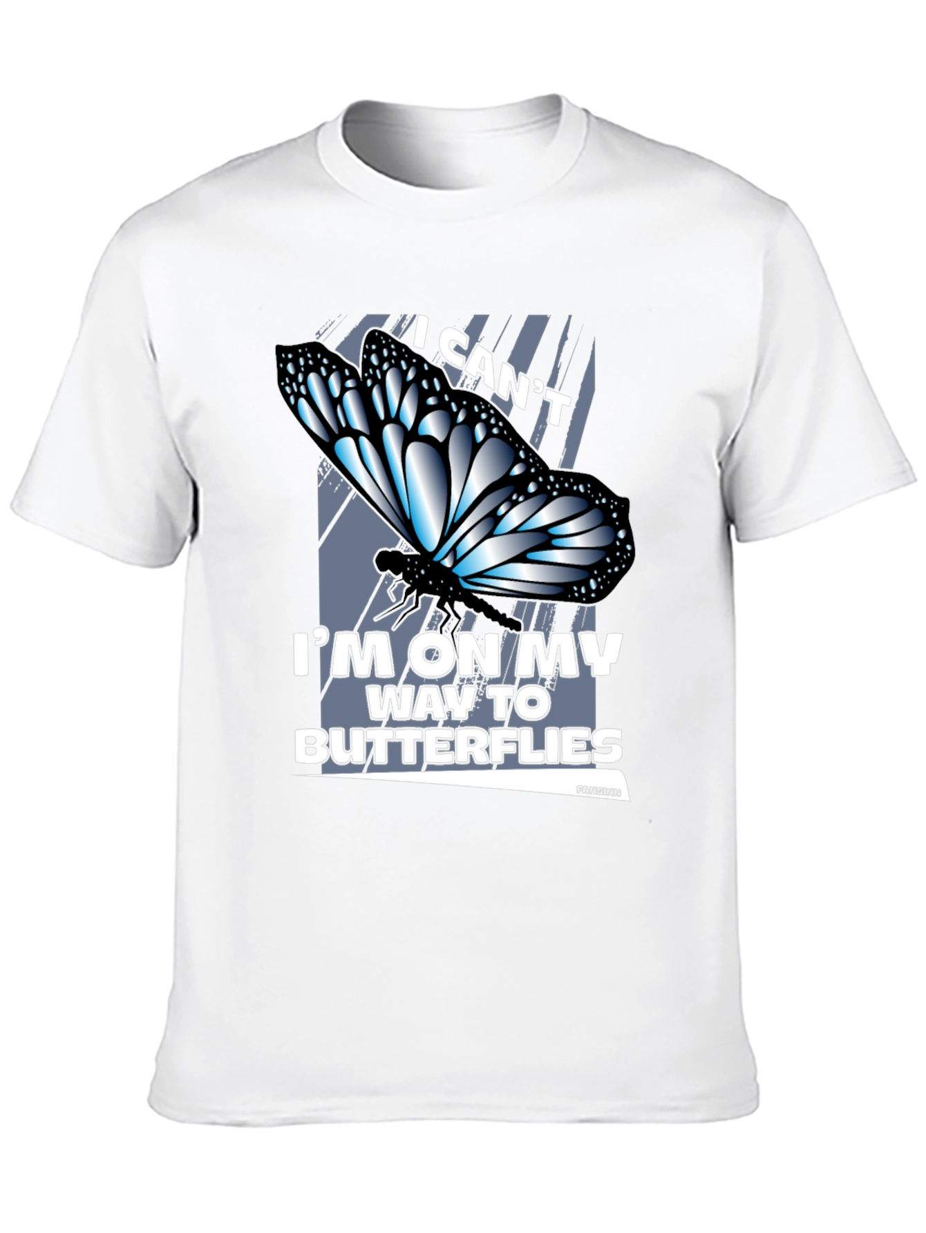 Black Butterfly Graphic T-Shirt - I Can't, Butterflies view 10