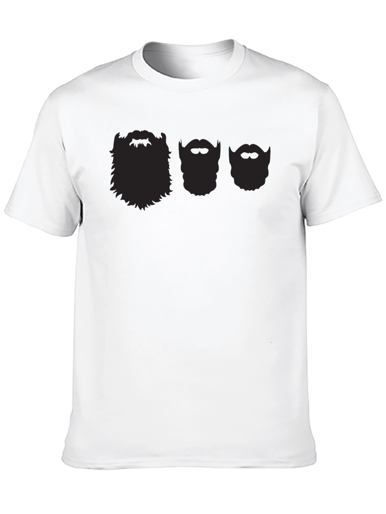 Black Bearded Faces Graphic T-Shirt - Black view 10