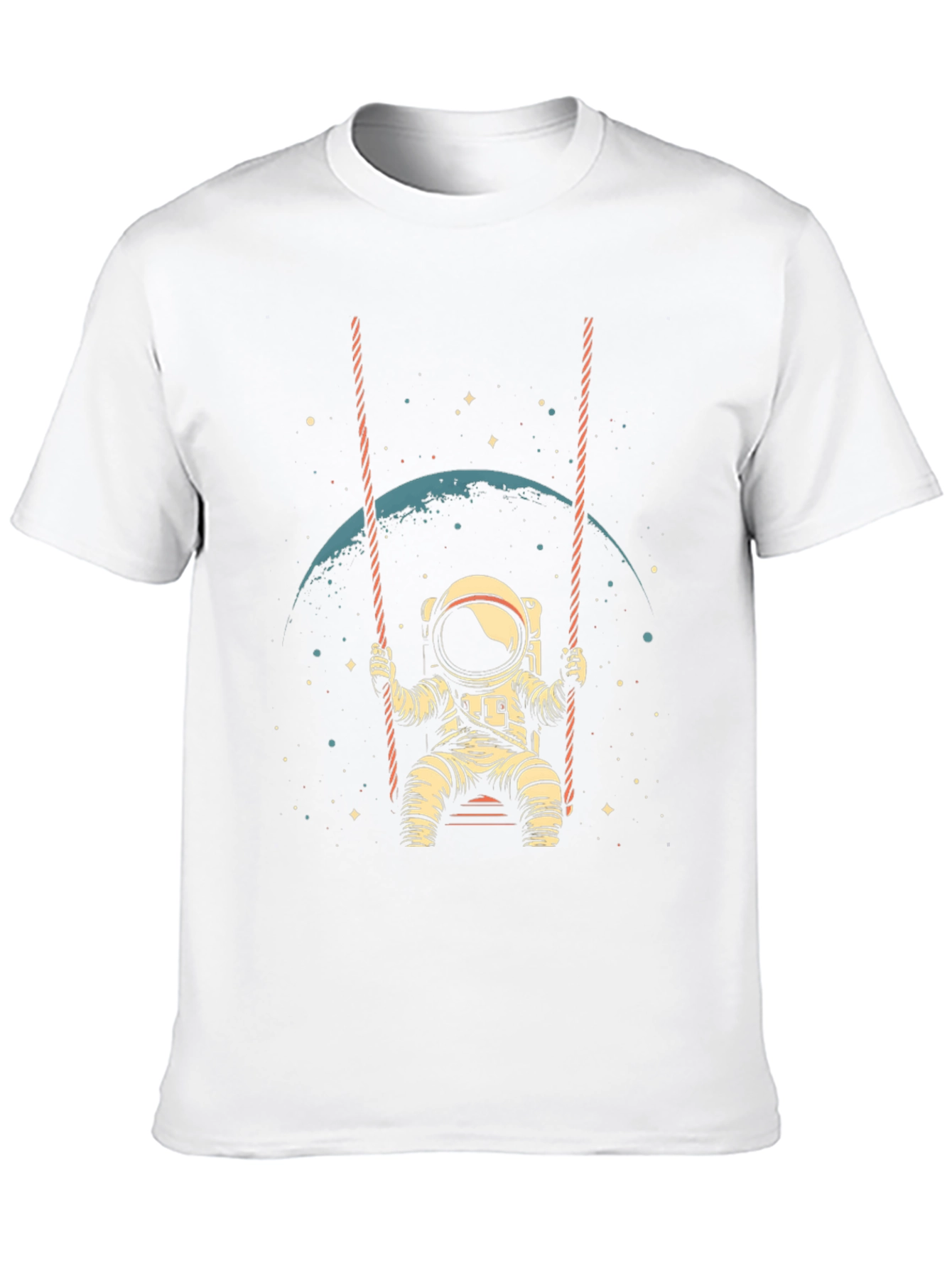 Black Astronaut on Swing T-Shirt - Space Lover Tee view 10