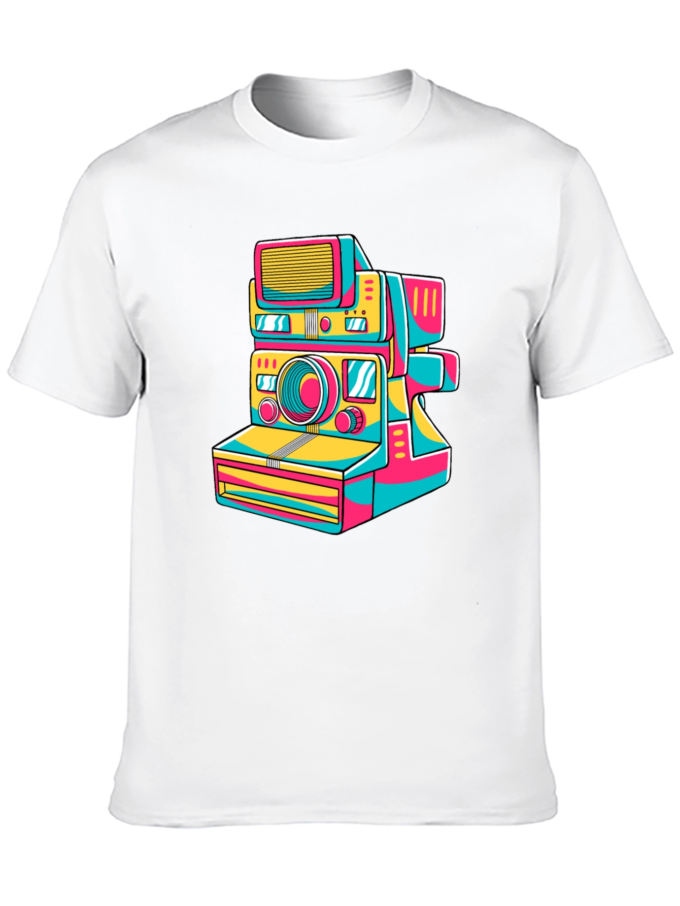 Black Retro Camera Graphic Tee - Stylish Black T-Shirt view 10