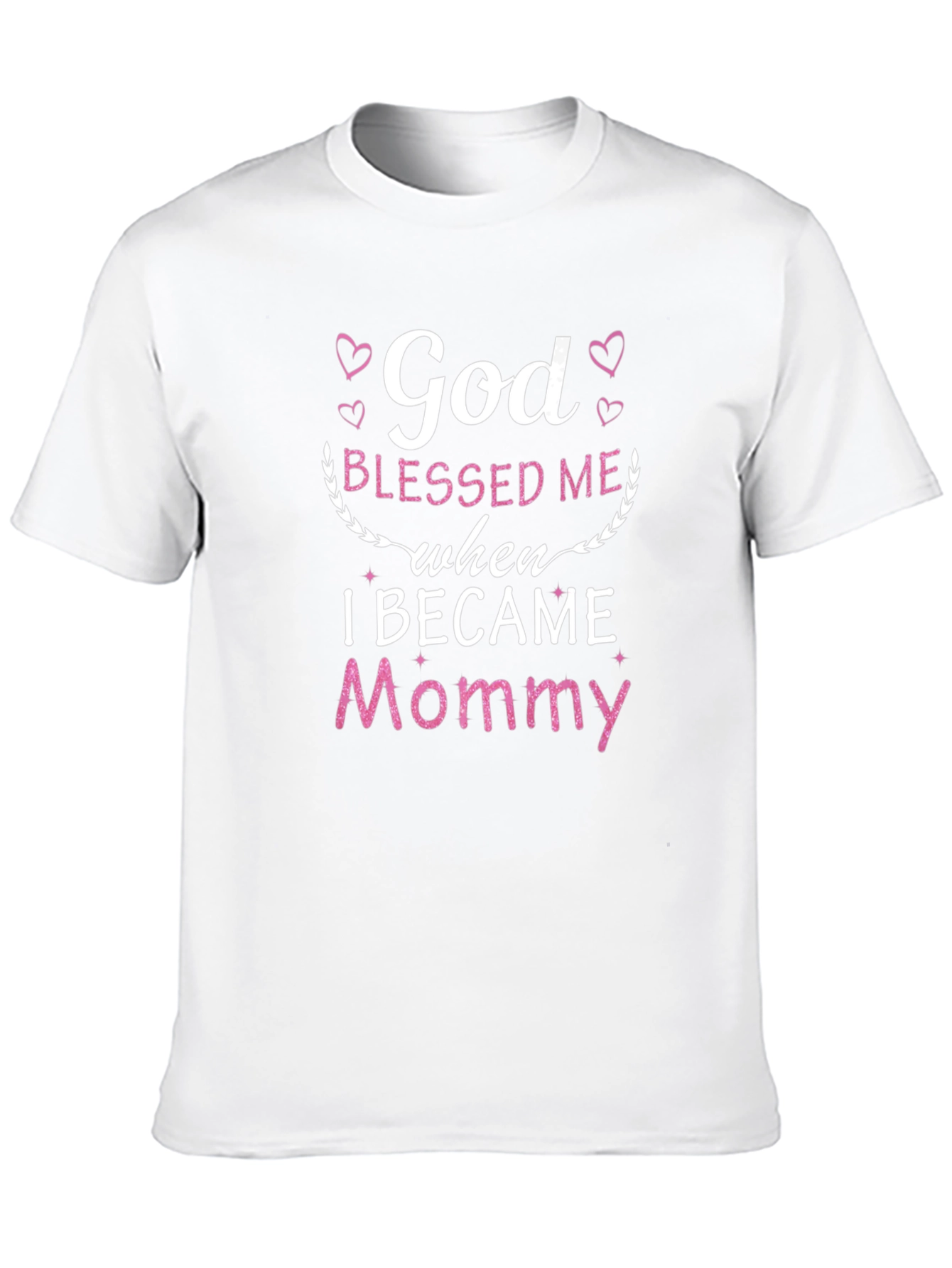 Black God Blessed Me When I Became Mommy Tee view 10