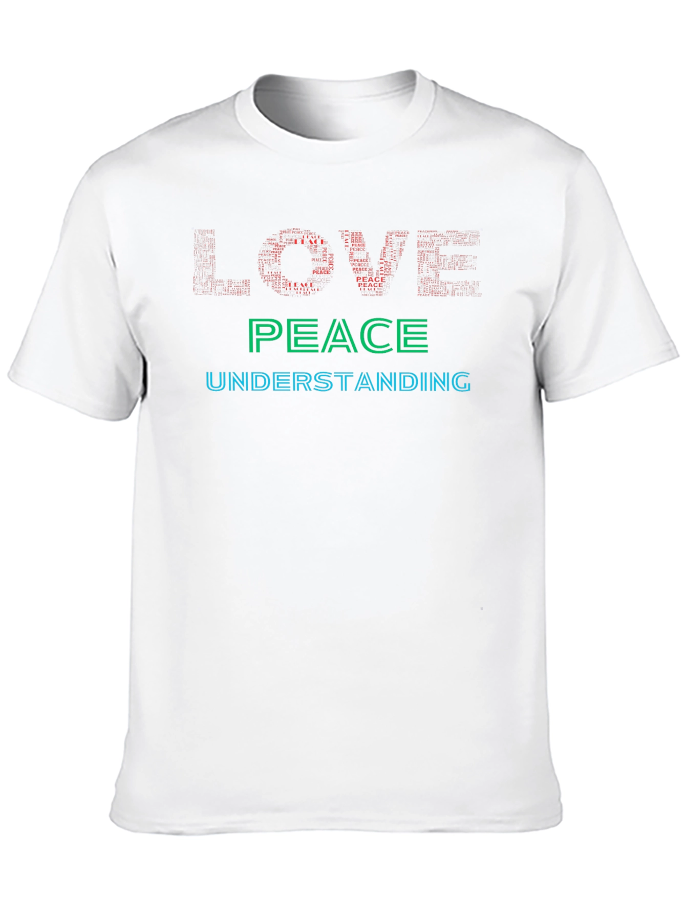 Black Love, Peace, Understanding Graphic T-Shirt view 10