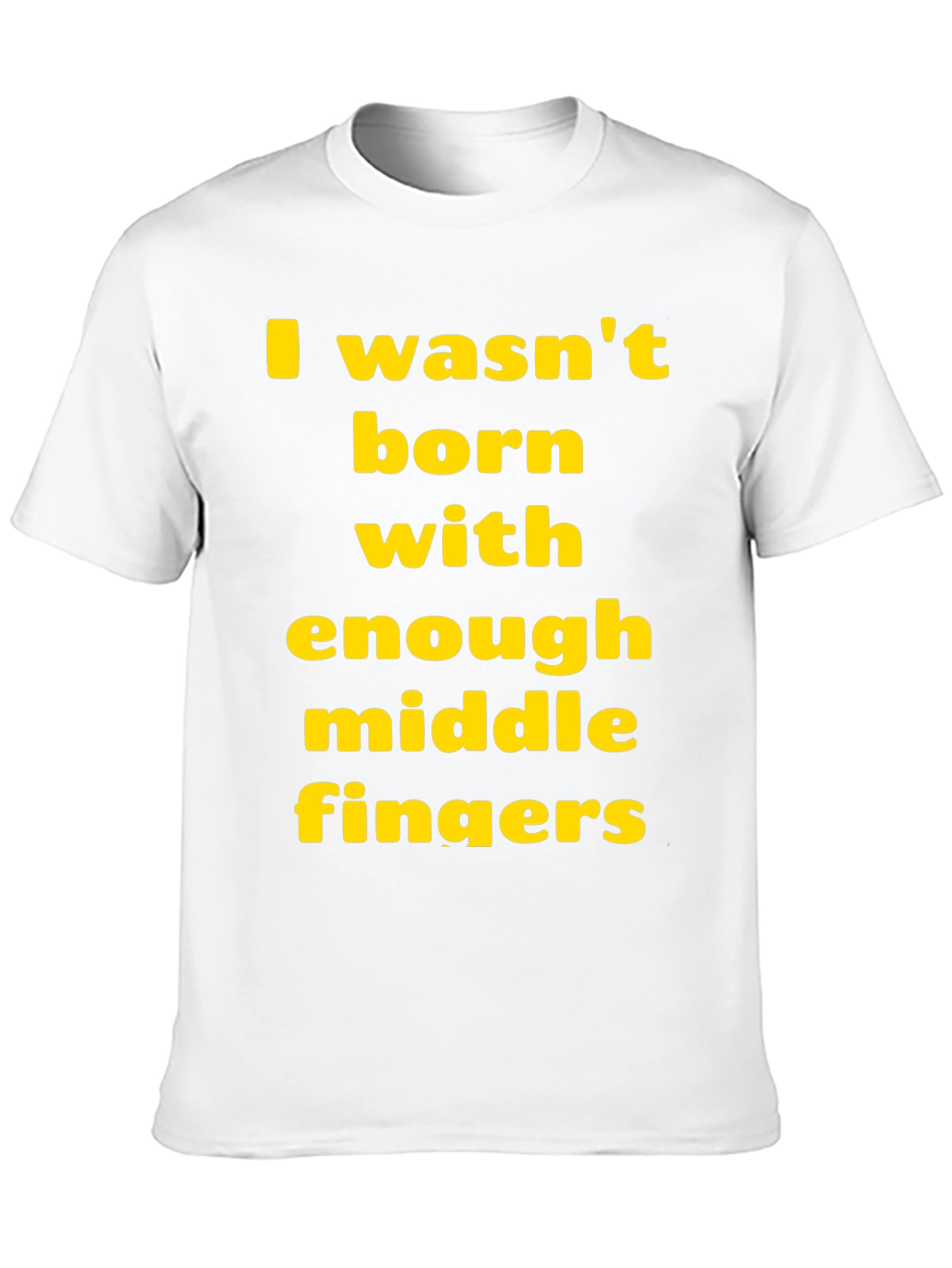 Black Funny Sarcastic T-Shirt: Middle Finger Graphic Tee view 10
