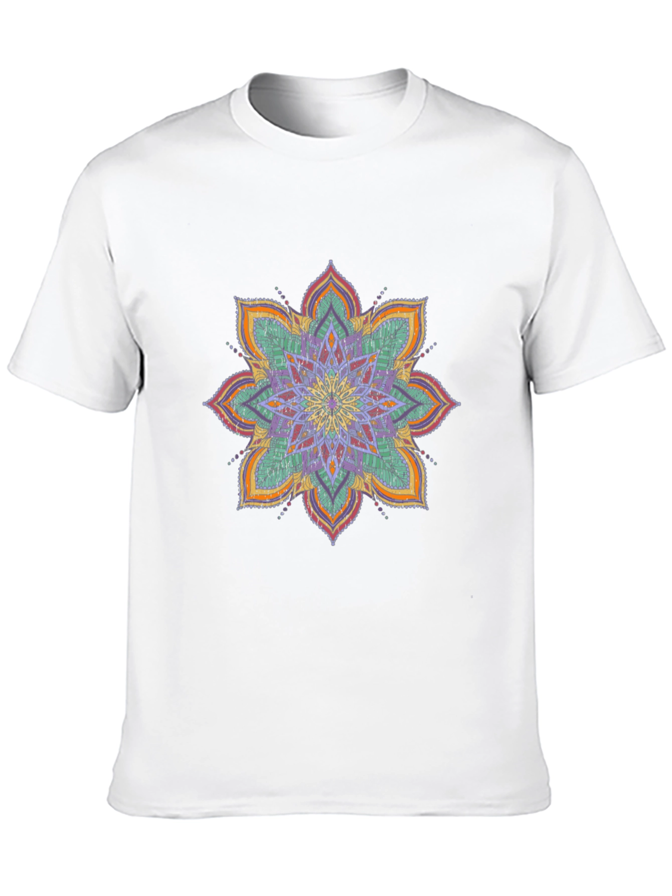 Black Mandala Graphic Print Black T-Shirt view 10