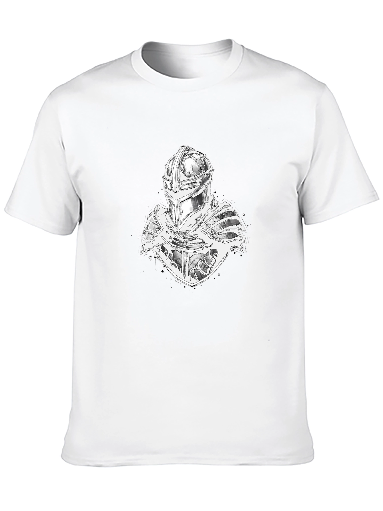 Black Knight Armor Graphic Print Black T-Shirt view 10