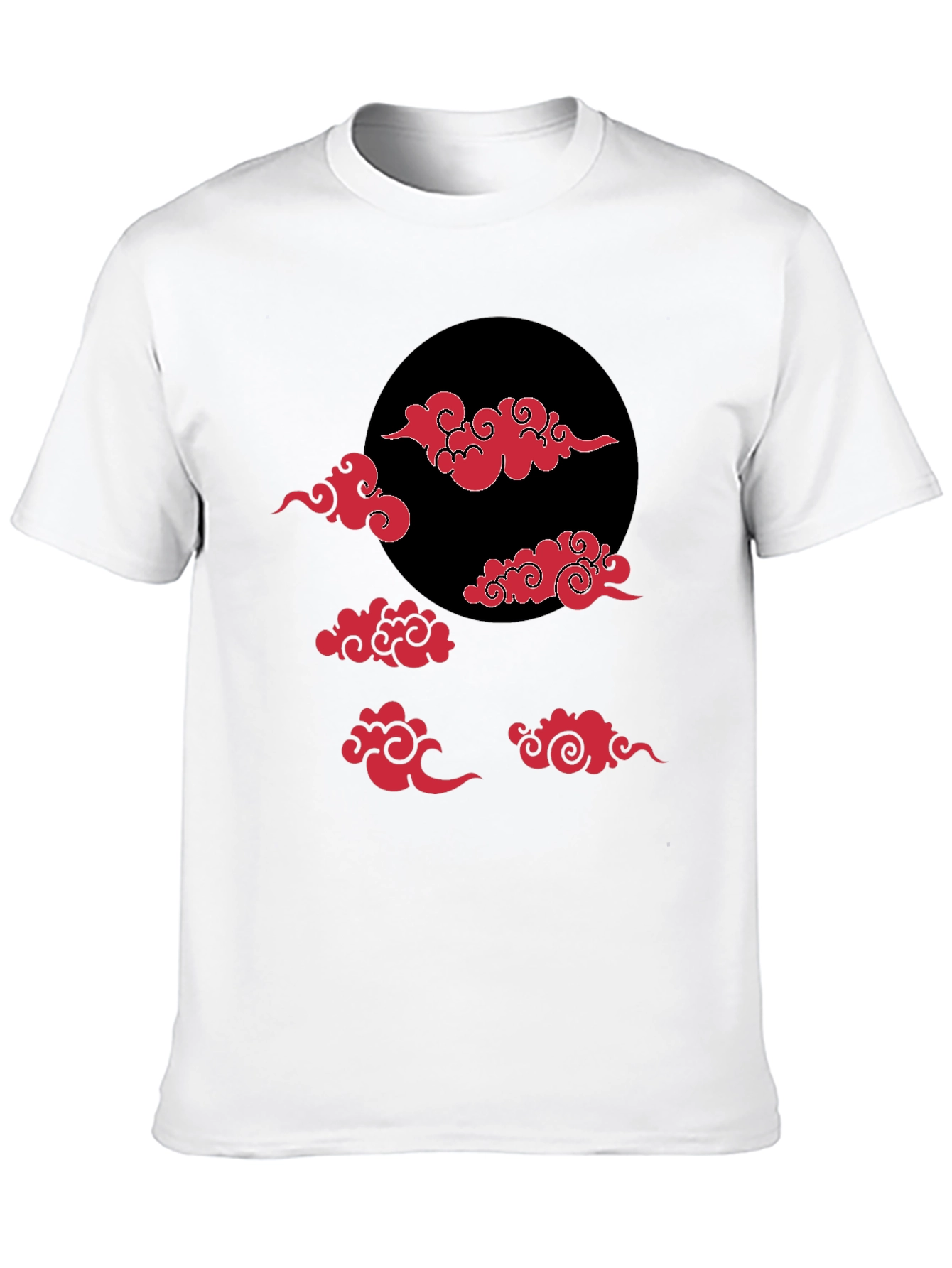 Black Cloud Pattern Graphic Tee - Black T-Shirt view 10