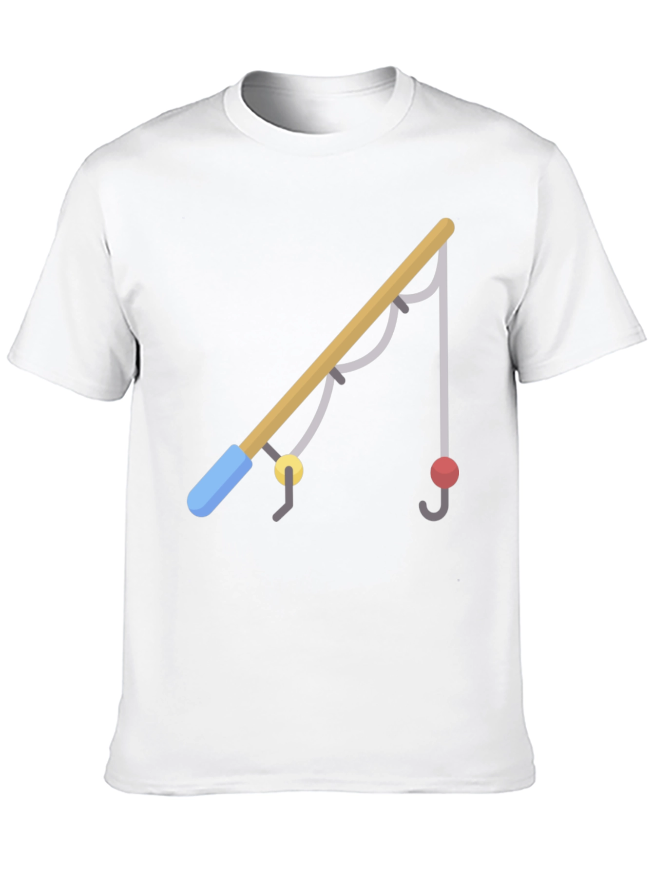 Black Fishing Rod Graphic Tee - Casual Black T-Shirt view 10