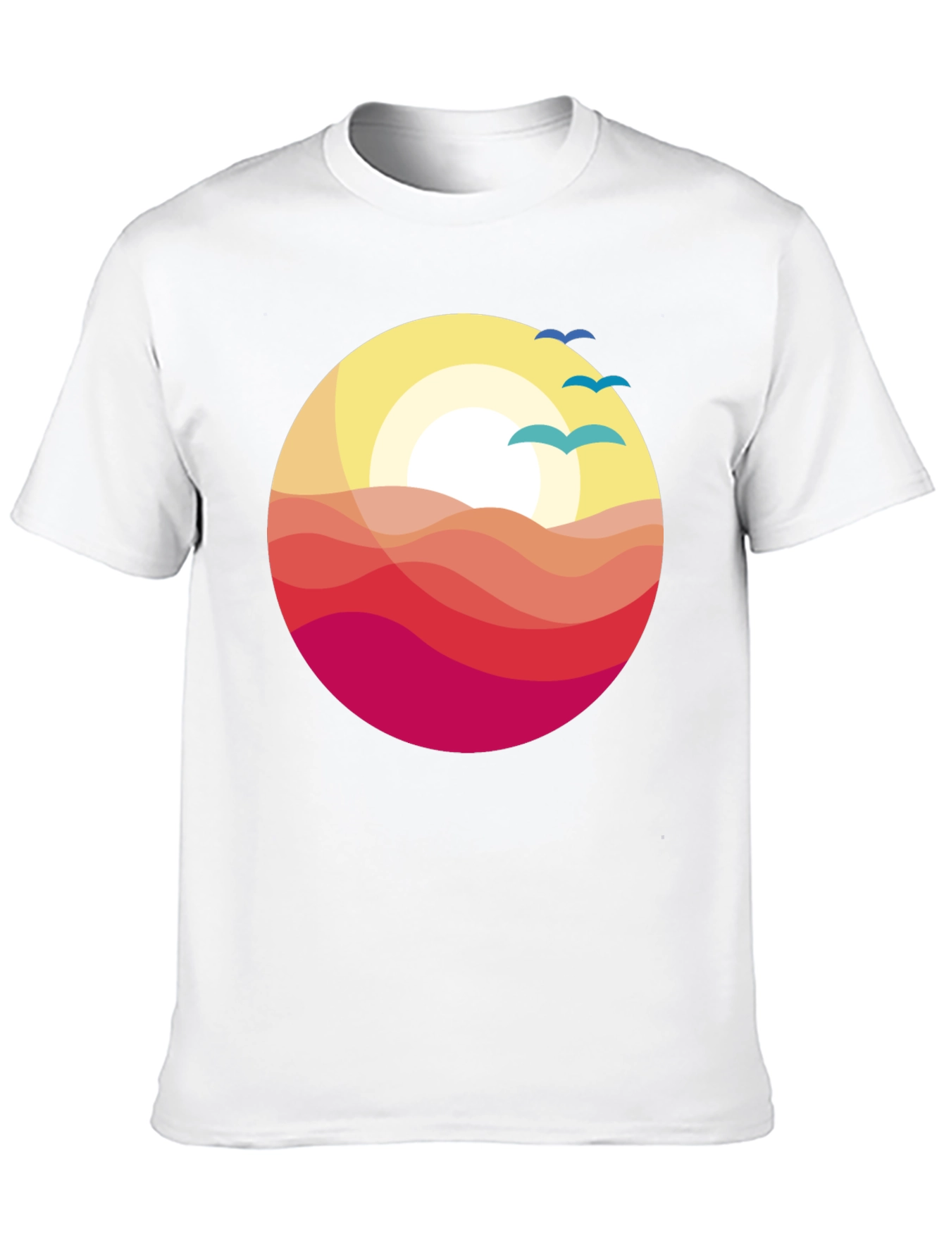 Black Sunset Waves Graphic Tee - Stylish Comfort view 10