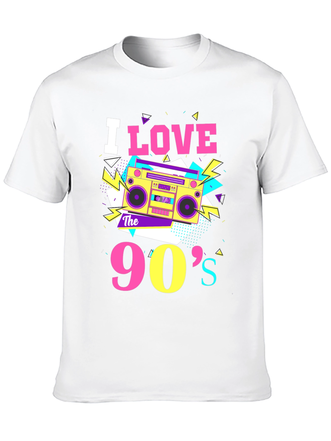 Black I Love the 90s Boombox Graphic Tee - Retro Style view 10