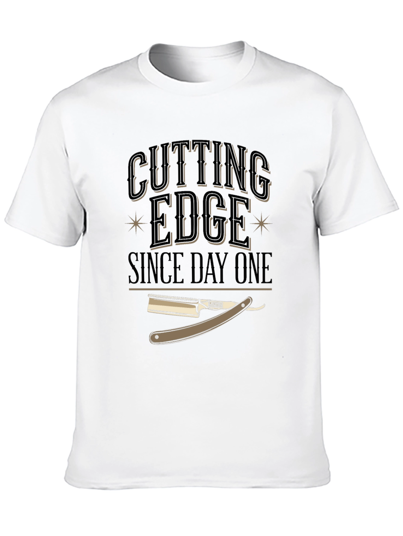 Black Cutting Edge Barber Style Black T-Shirt view 10
