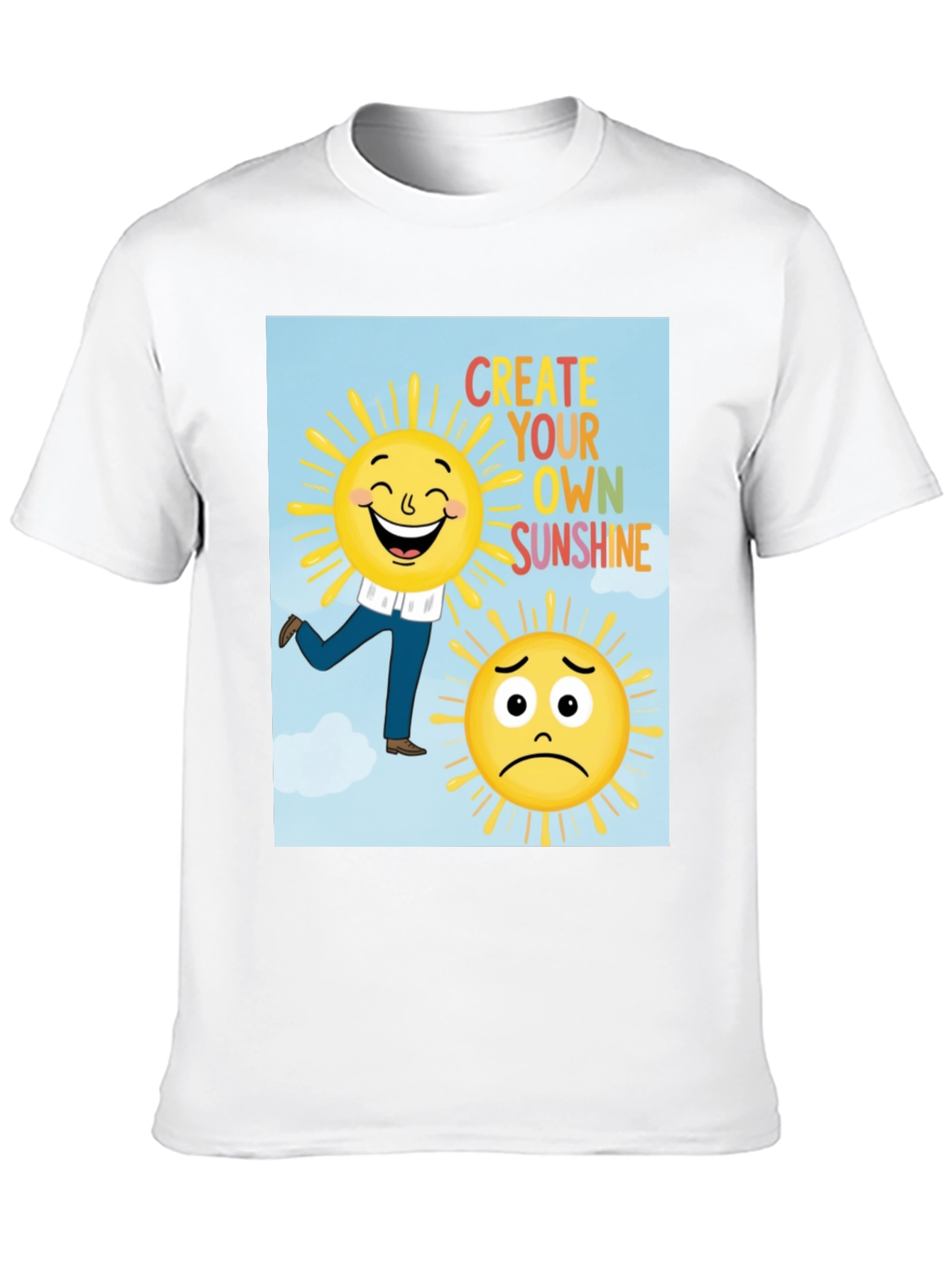 Black Cheerful Graphic T-Shirt: Create Your Own Sunshine Tee view 10