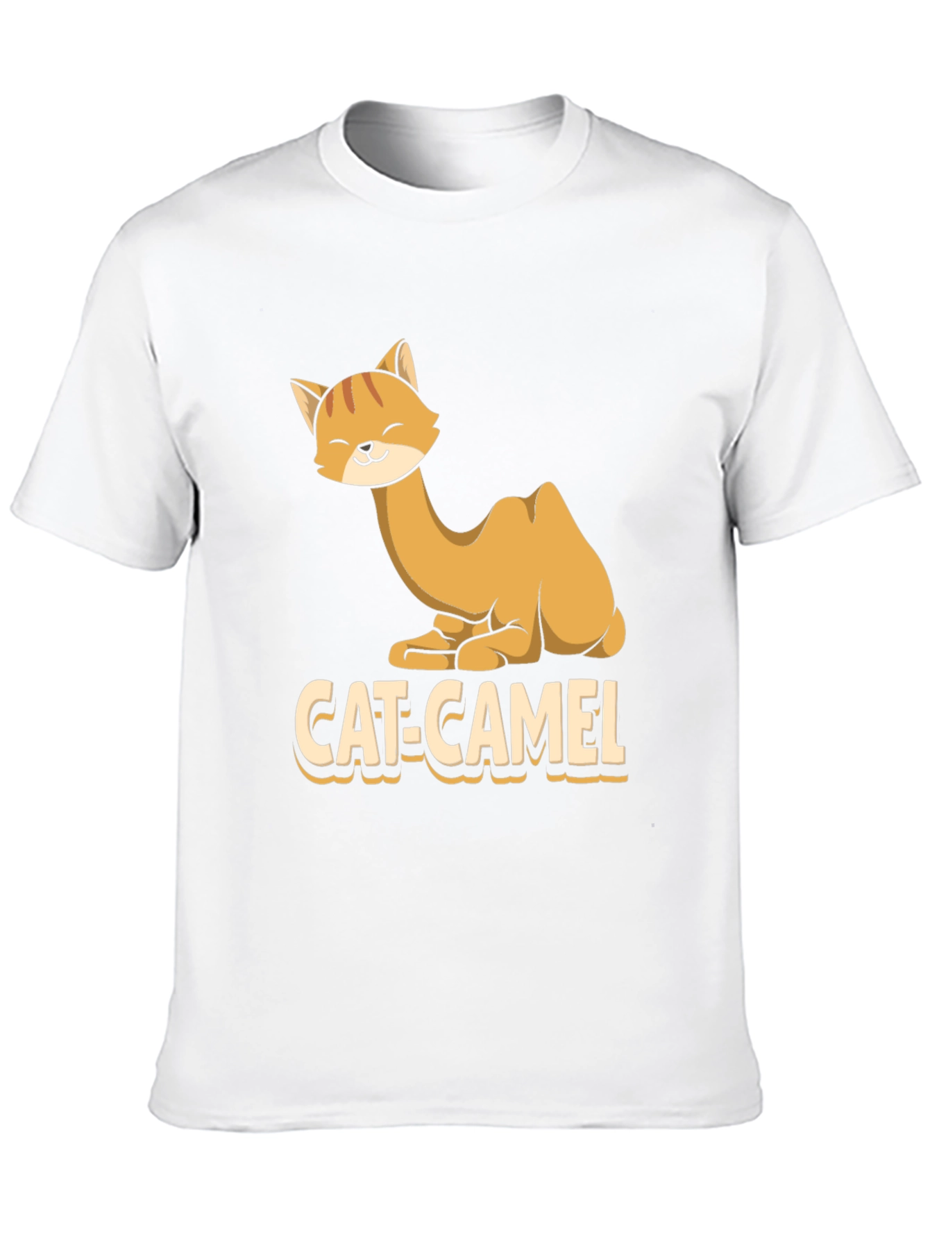 Black Cat-Camel Graphic T-Shirt - Humorous Animal Tee view 10
