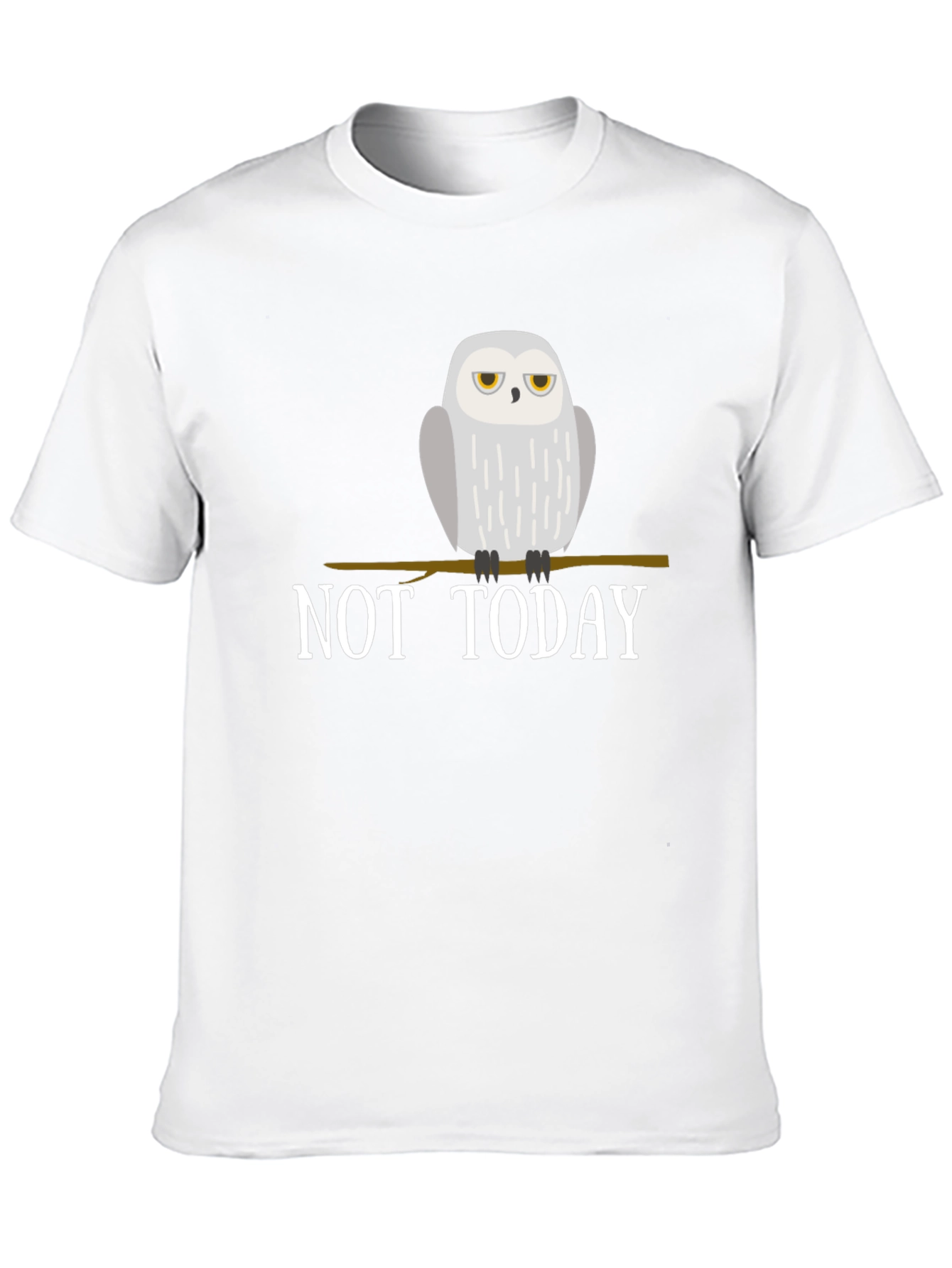 Black Not Today Owl Graphic Tee - Black Cotton T-Shirt view 10