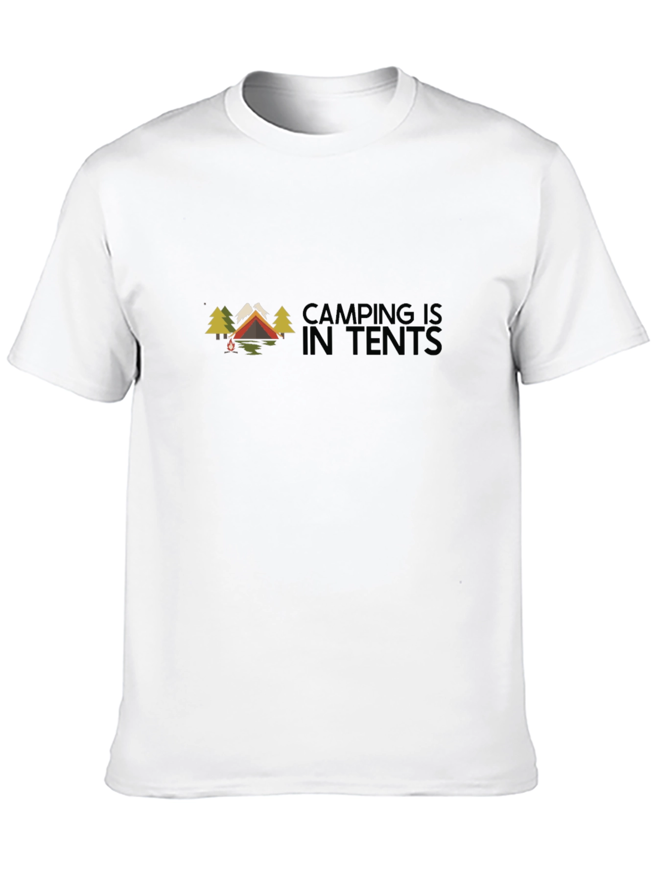 Black Camping Is In Tents Black Graphic Tee view 10