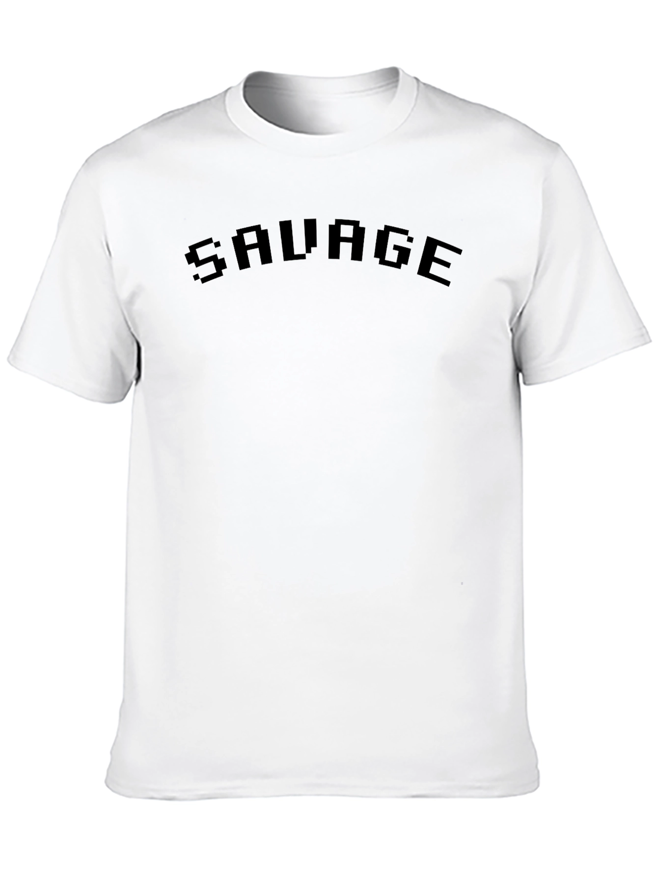 Black Savage Black Pixel Graphic T-Shirt view 10