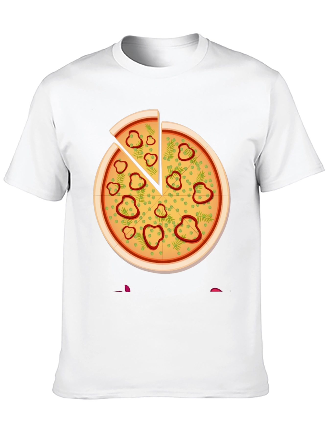 Black Pizza Graphic Tee - Unisex Crew Neck view 10