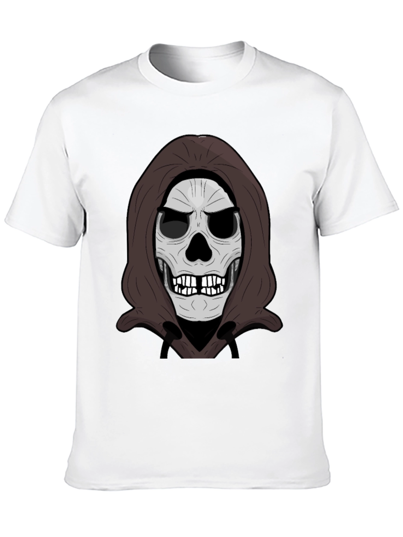 Black Grim Reaper Skull Graphic Black T-Shirt view 10