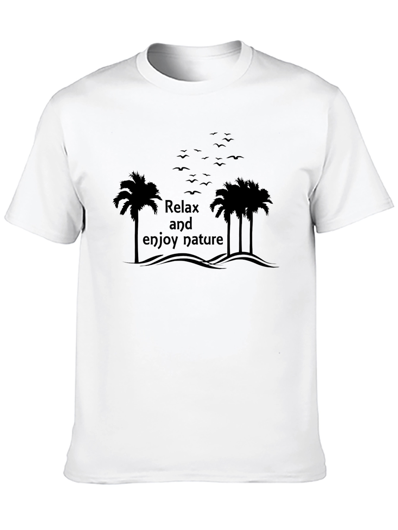 Black Relax & Enjoy Nature Black T-Shirt view 10