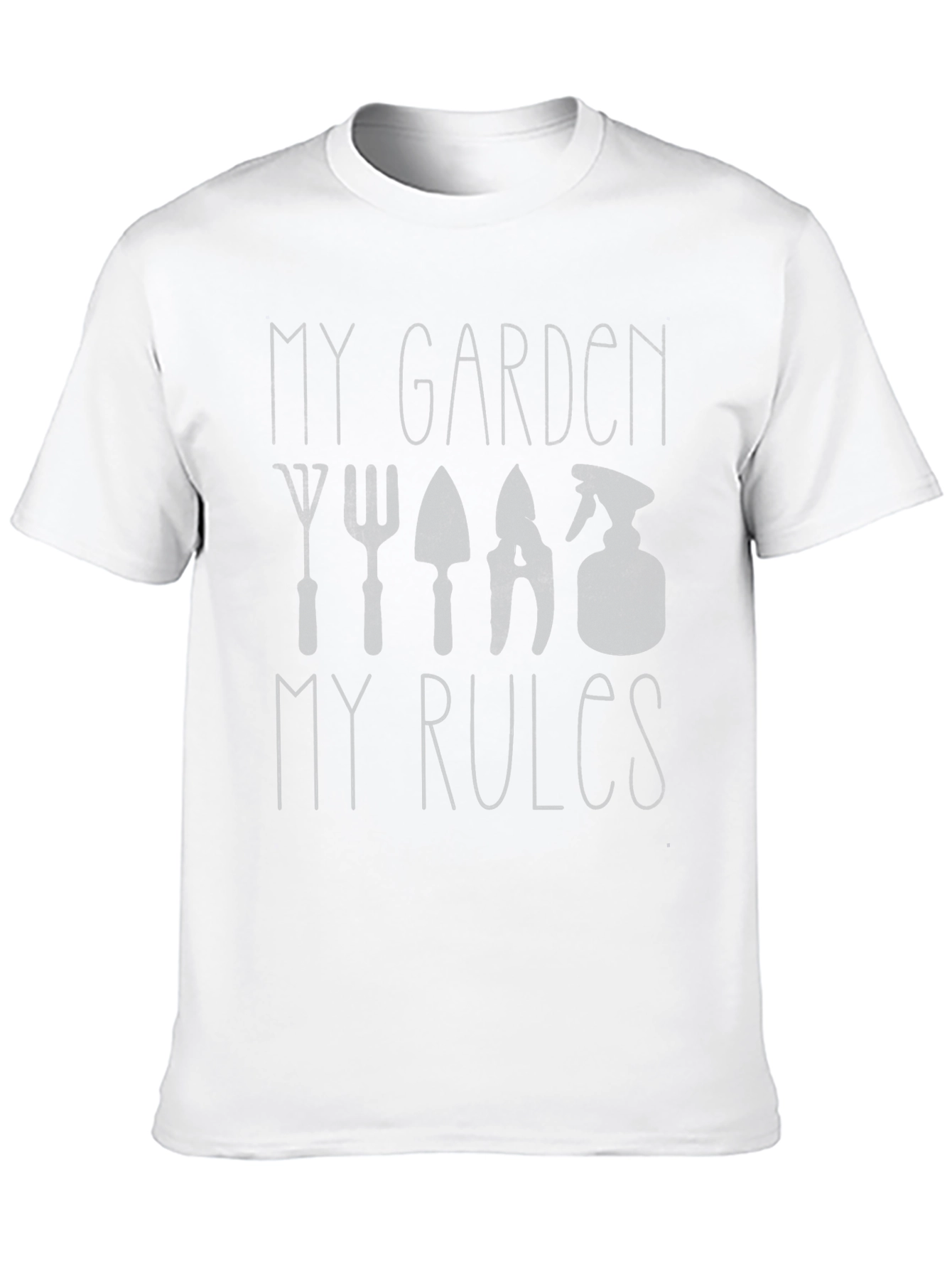 Black My Garden My Rules T-Shirt - Gardening Apparel view 10