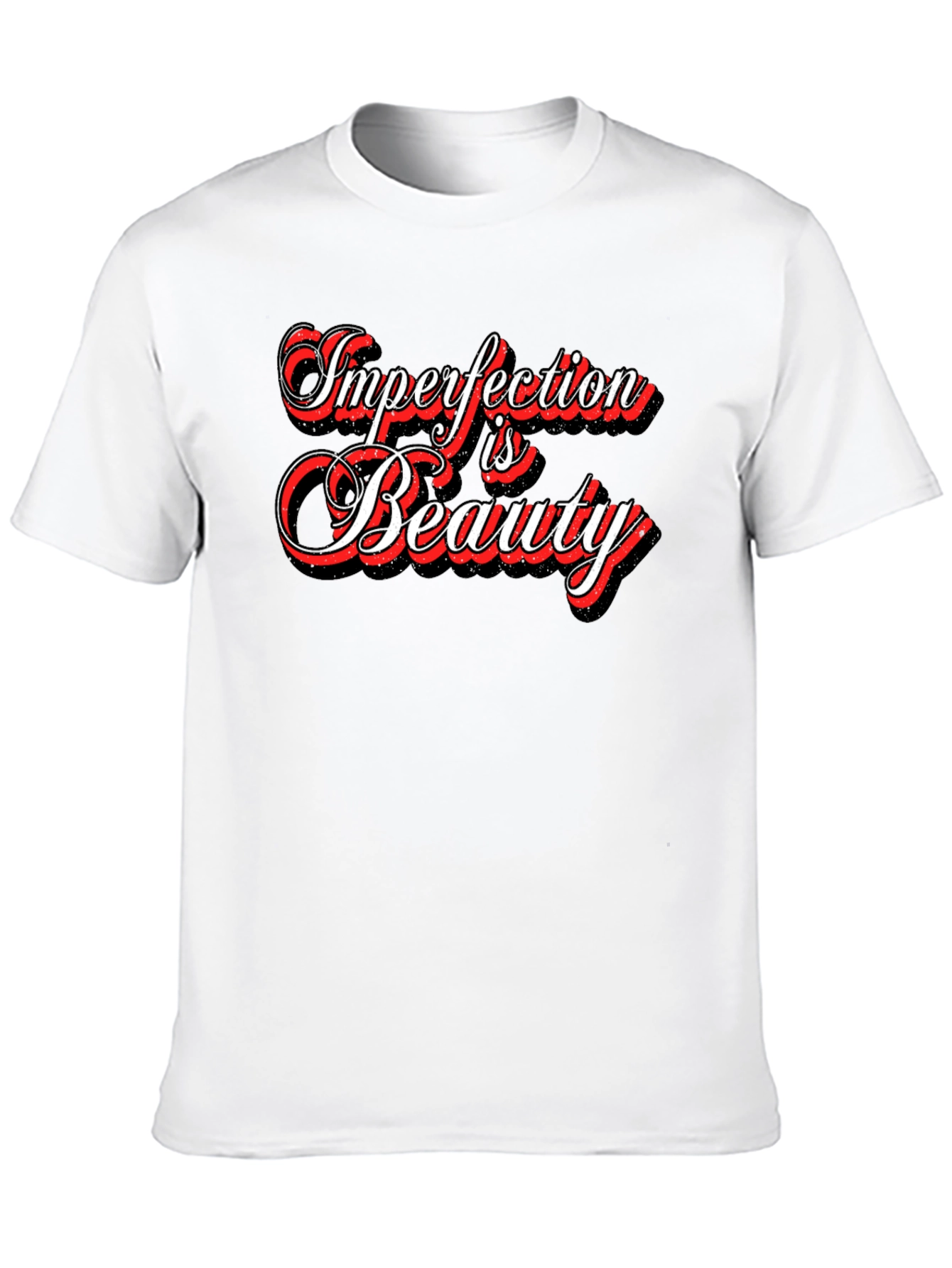 Imperfection is Beauty Graphic Tee - Black - 10