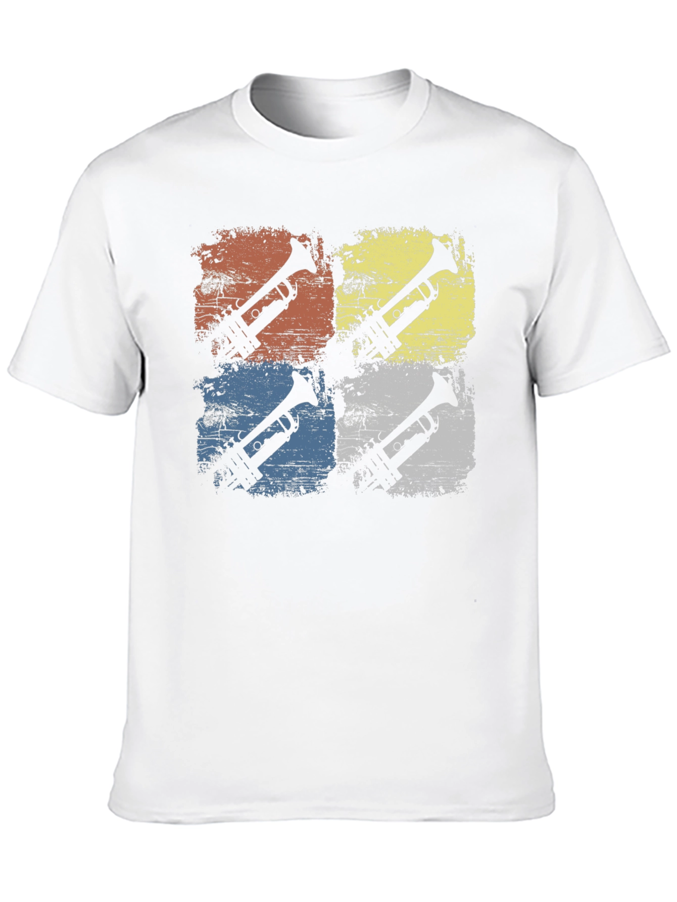 Black Retro Trumpet Pop Art Graphic Tee view 10