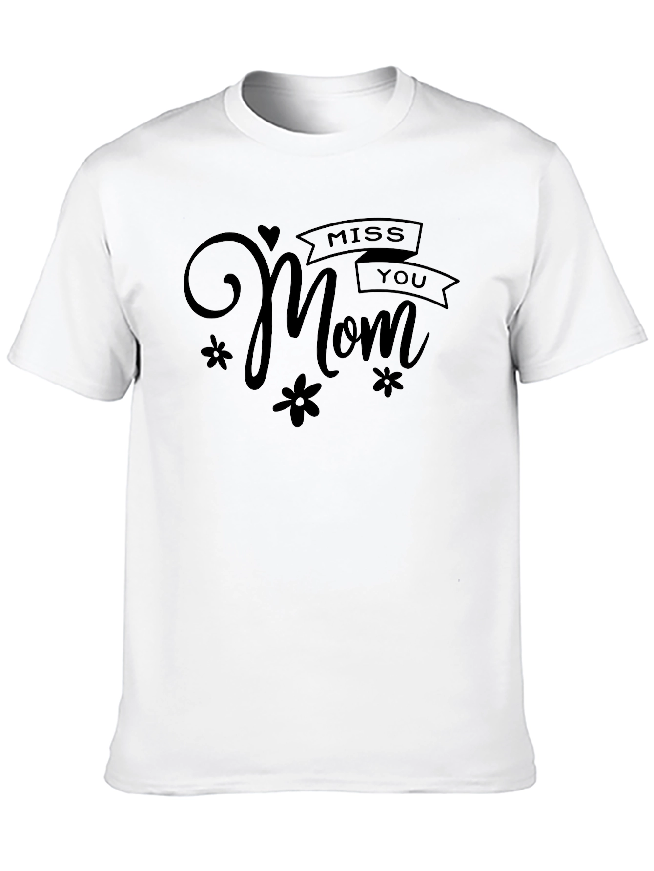 Black Miss You Mom Black Graphic Tee view 10