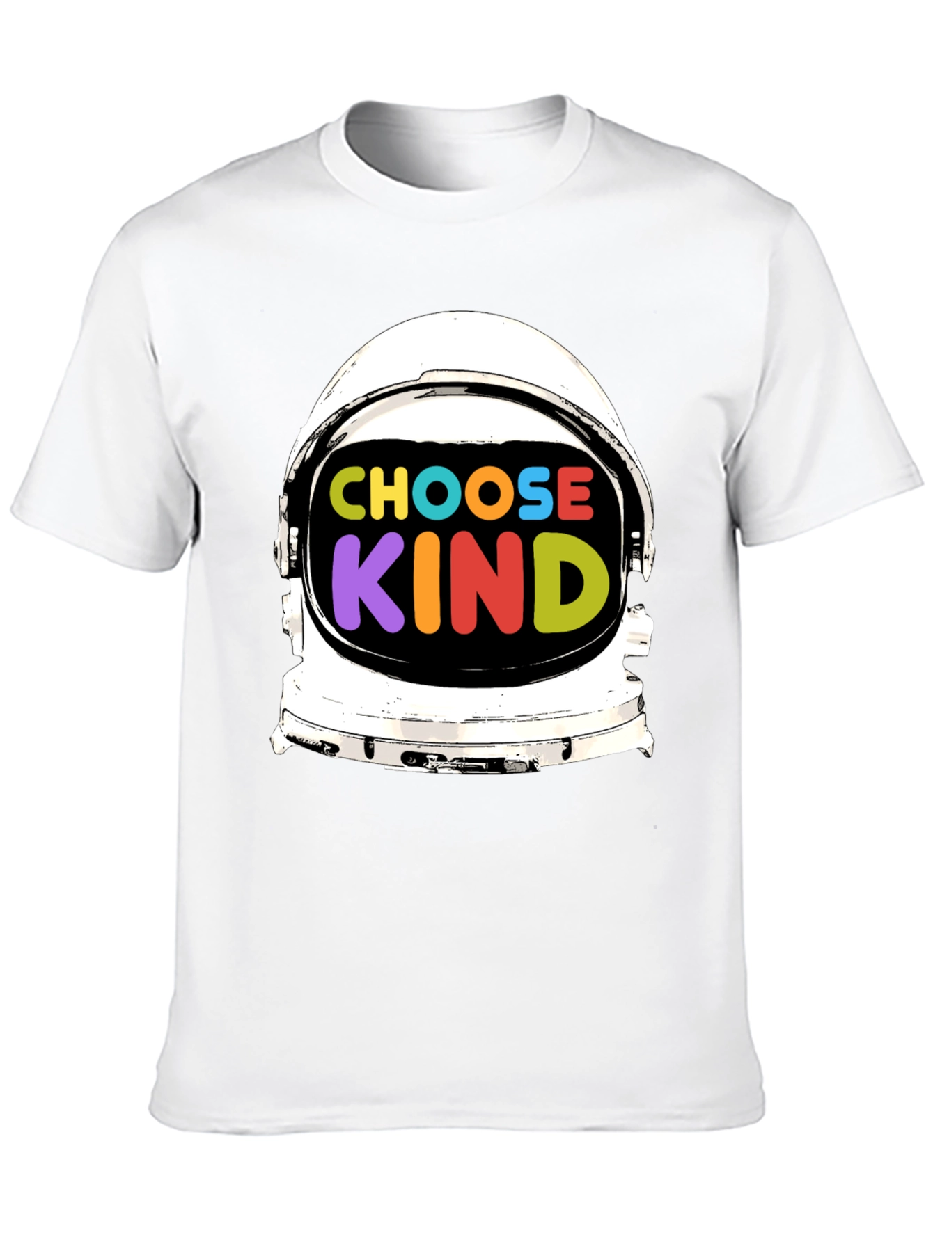 Black Choose Kind T-Shirt, Astronaut Helmet Graphic view 10