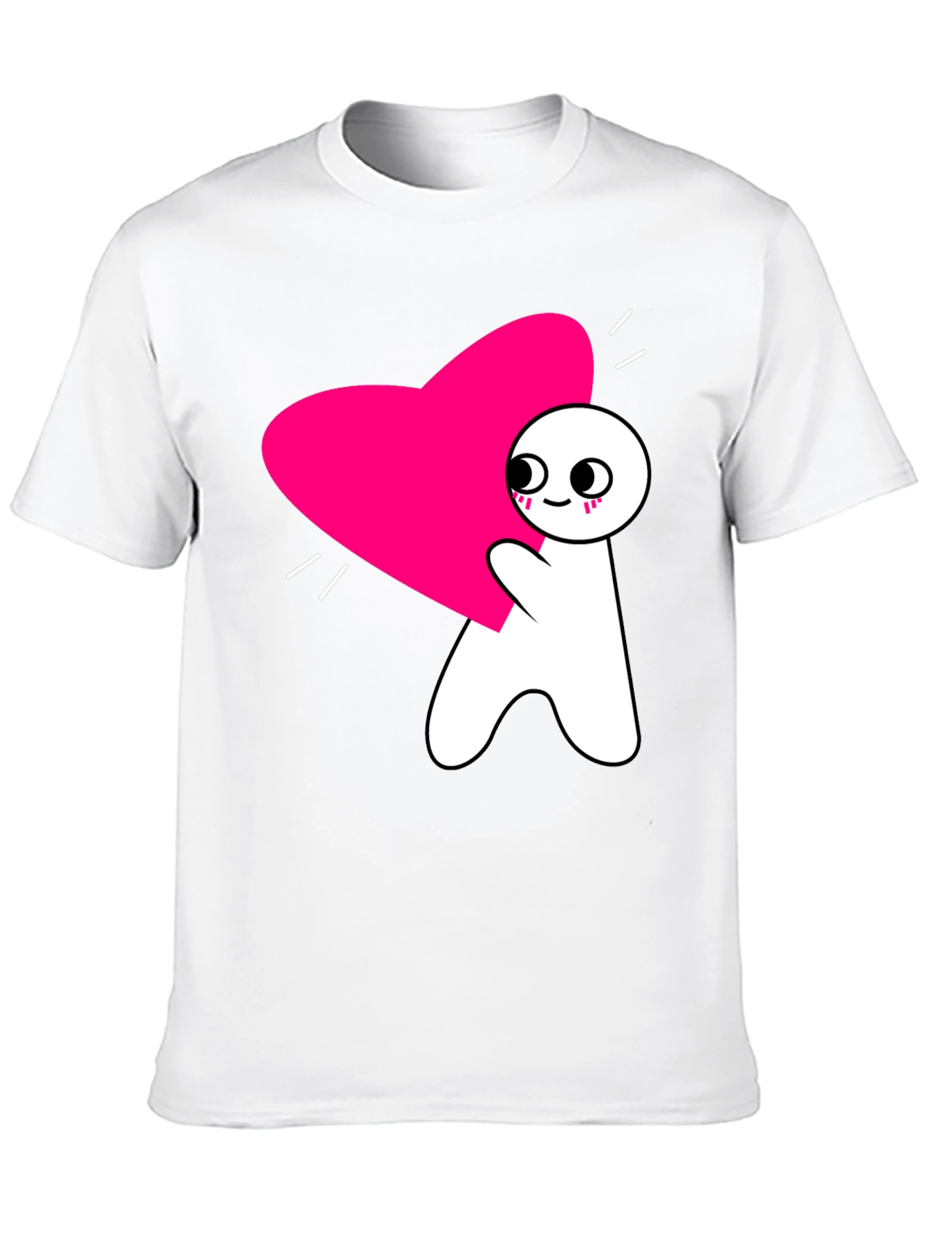 Black Heart Hug T-Shirt - Graphic Tee view 10