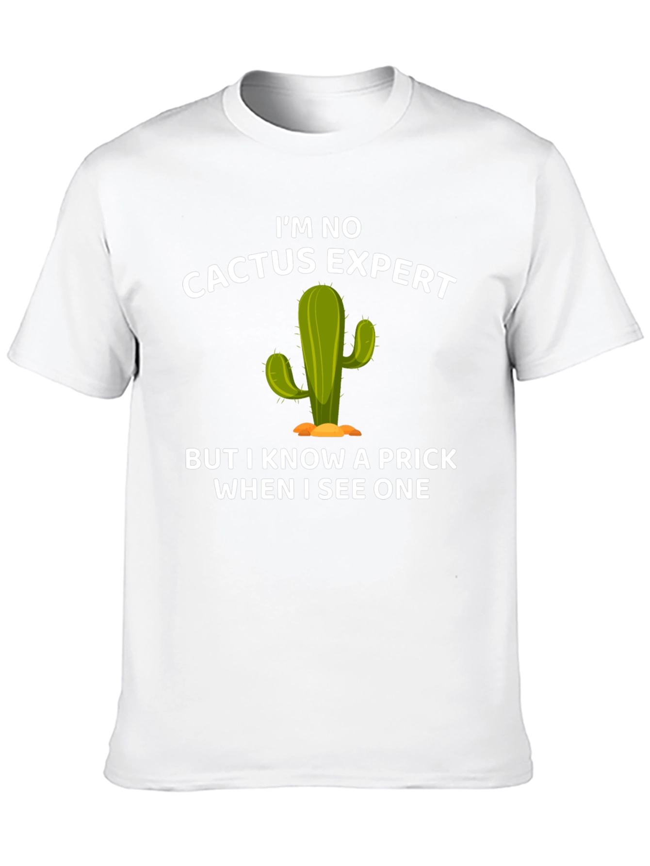 Black Funny Cactus Expert Graphic T-Shirt view 10
