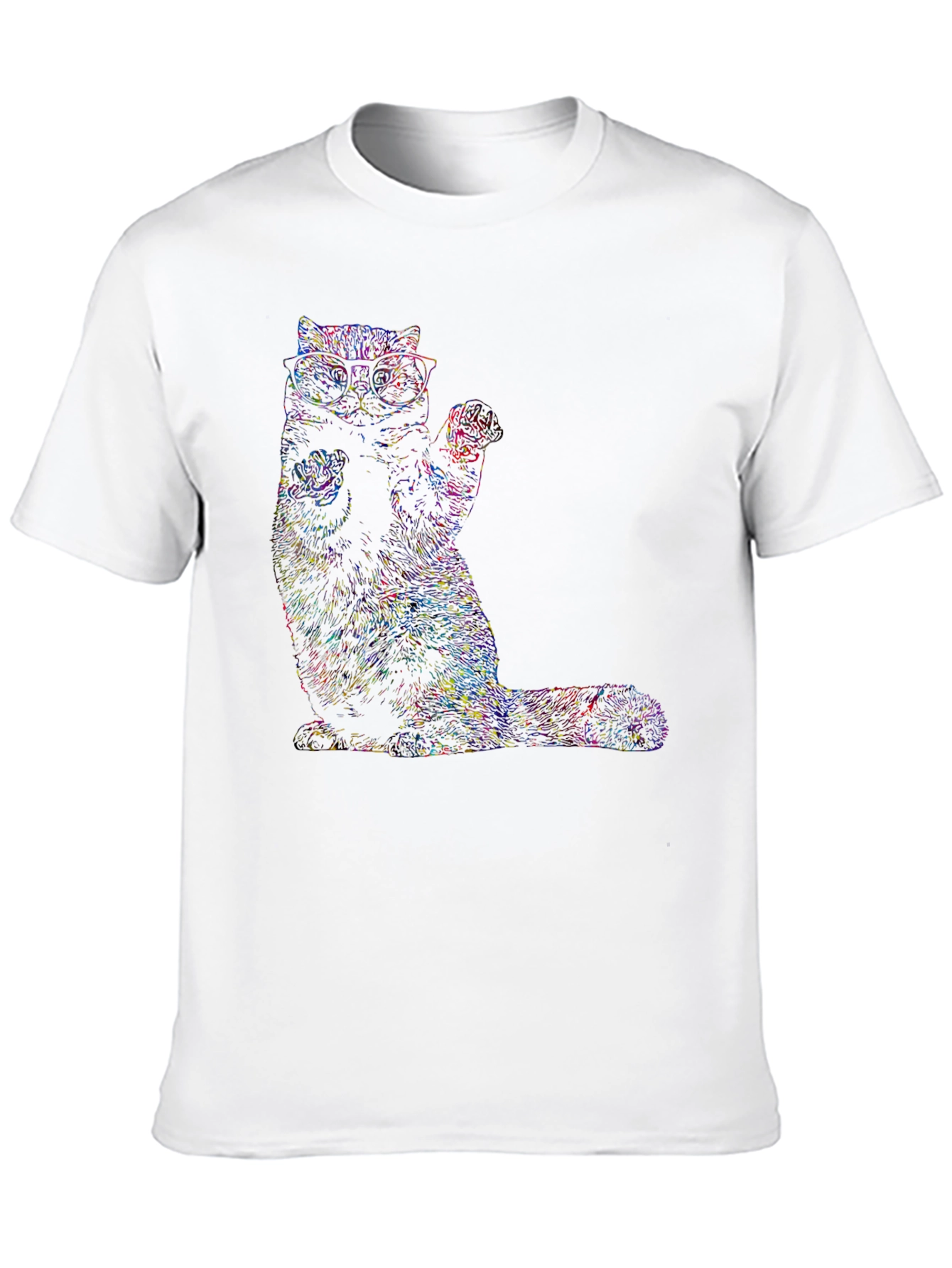 Black Cool Cat Graphic T-Shirt - Black view 10