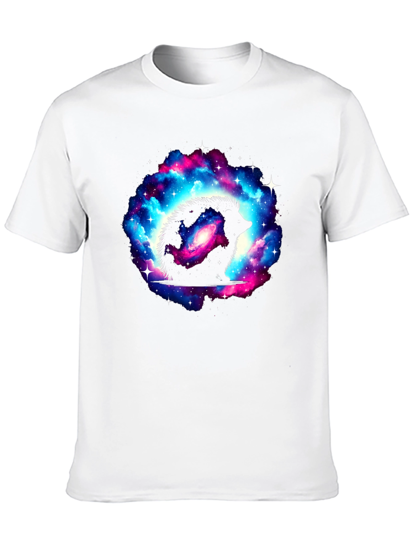 Black Galaxy Hedgehog Black T-Shirt view 10