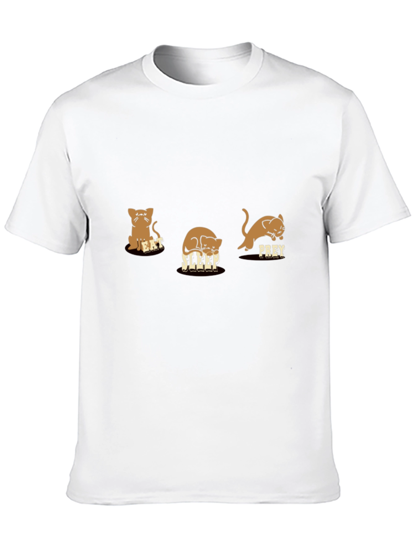 Black Eat Sleep Prey Cat Graphic Tee view 10