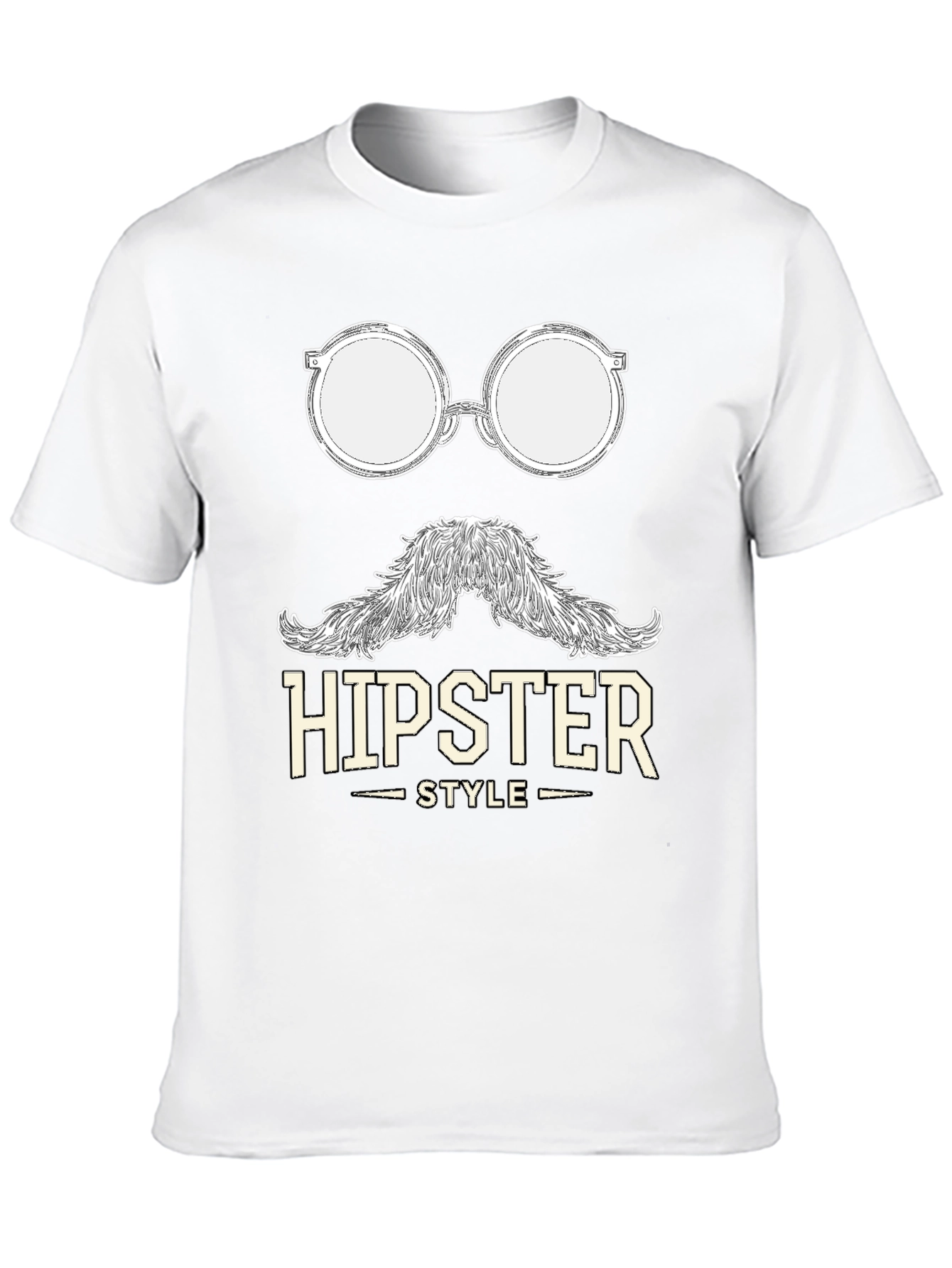 Black Hipster Style Graphic T-Shirt - Cool & Casual view 10