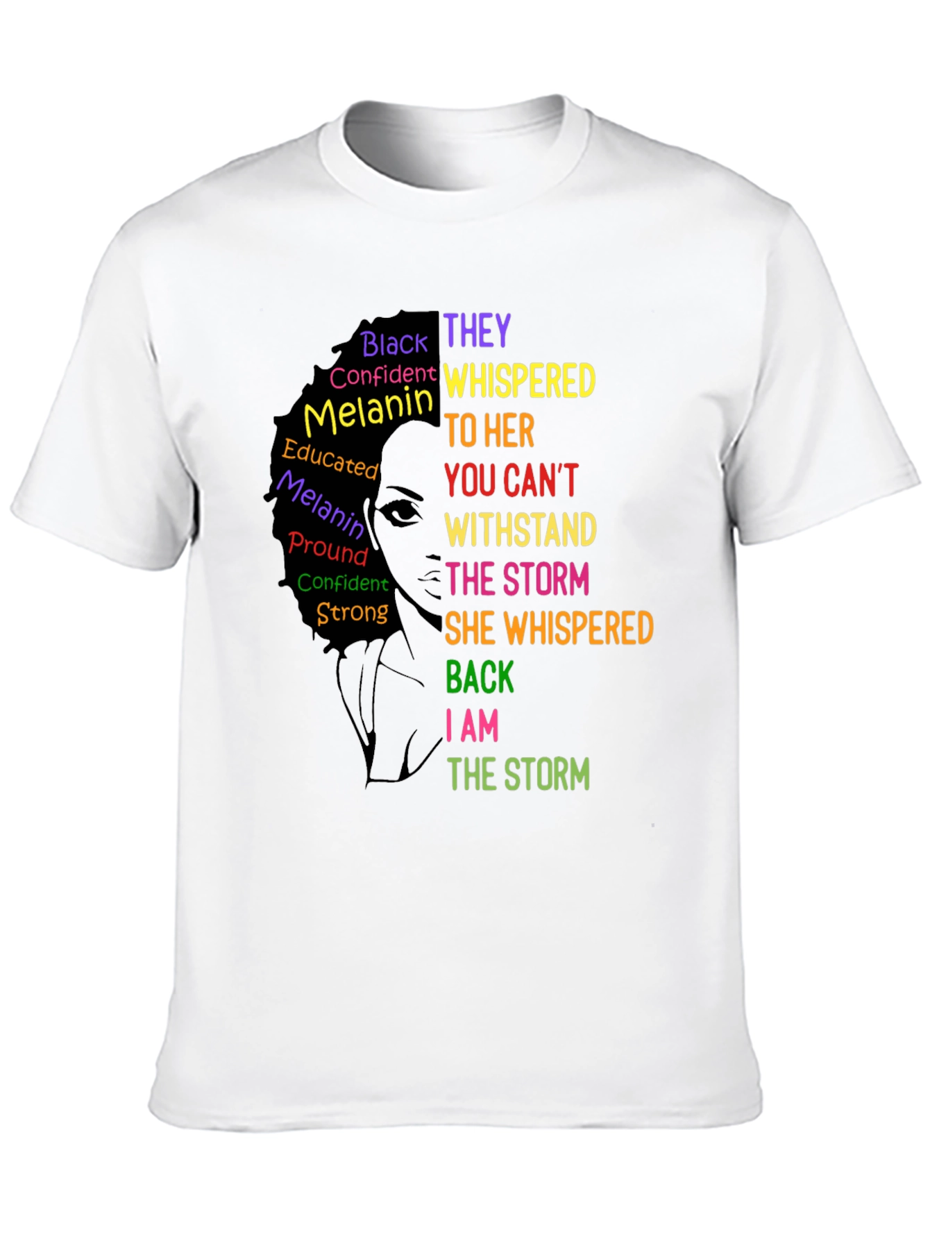 Black Empowered Woman T-Shirt: I Am The Storm Tee view 10
