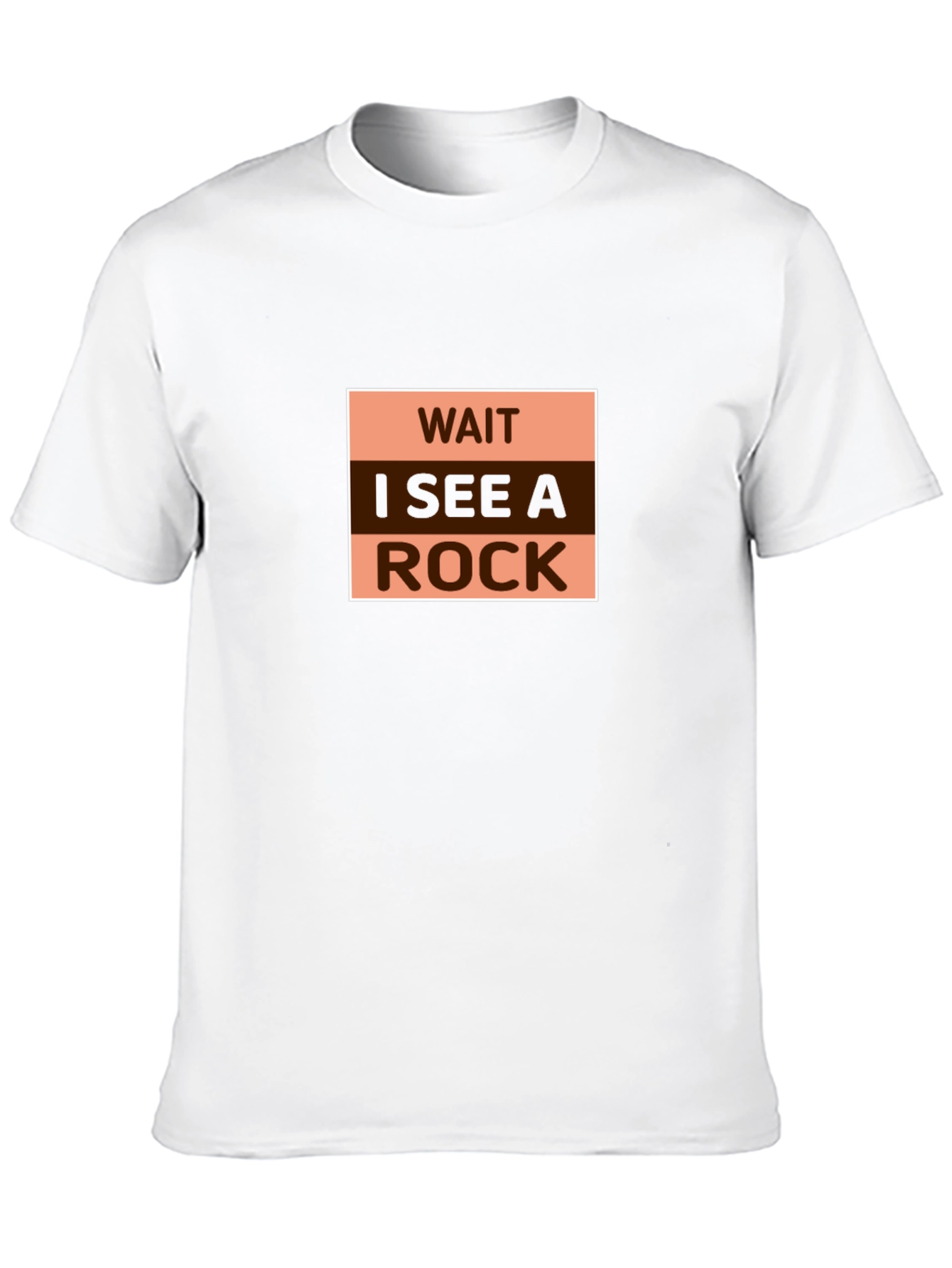Black Wait I See A Rock - Funny Graphic Tee view 10