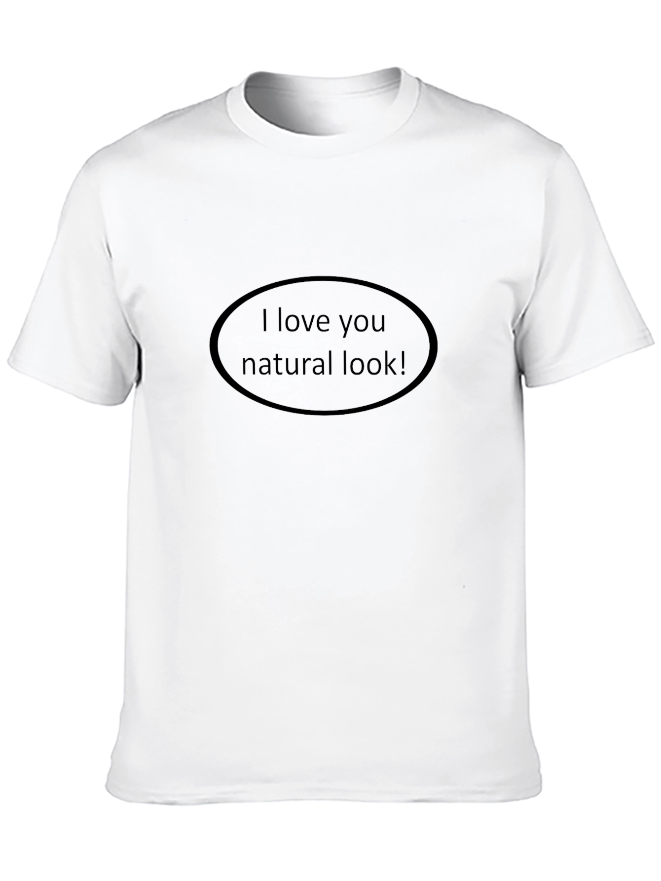 Black I Love You Natural Look Black T-Shirt view 10