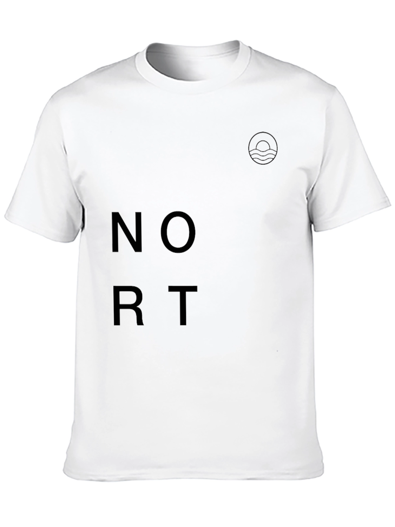 Black Modern Black Graphic Tee - "Nort" Design view 10